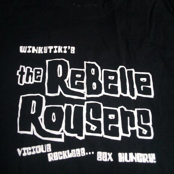 Hanes Vintage Vivid Winkytiki's Rebelle Rousers T-Shirt Size US L / EU 52-54 / 3 - 1 Thumbnail