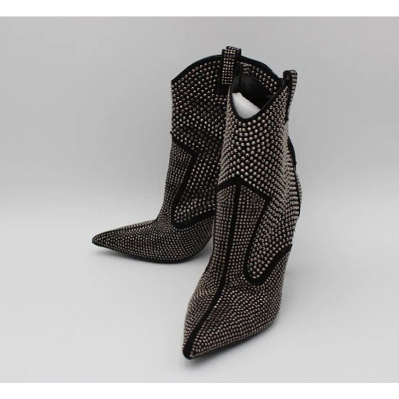 I.N.C INC Womens Oaklynne Black Rhinestone Booties NIB Size 7 Size US 7 / IT 37 - 6 Thumbnail
