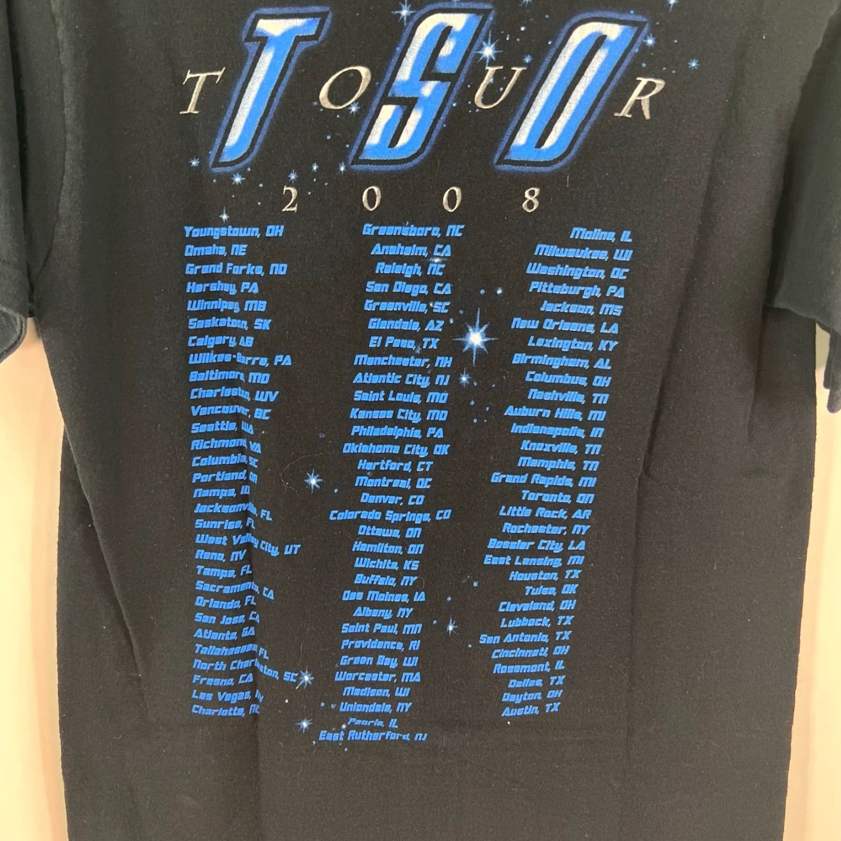Vintage TSO 2008 Band Tour T-Shirt Small Black Double-Sided Graphic Beethoven's Last Night Mens Size US S / EU 44-46 / 1 - 4 Thumbnail