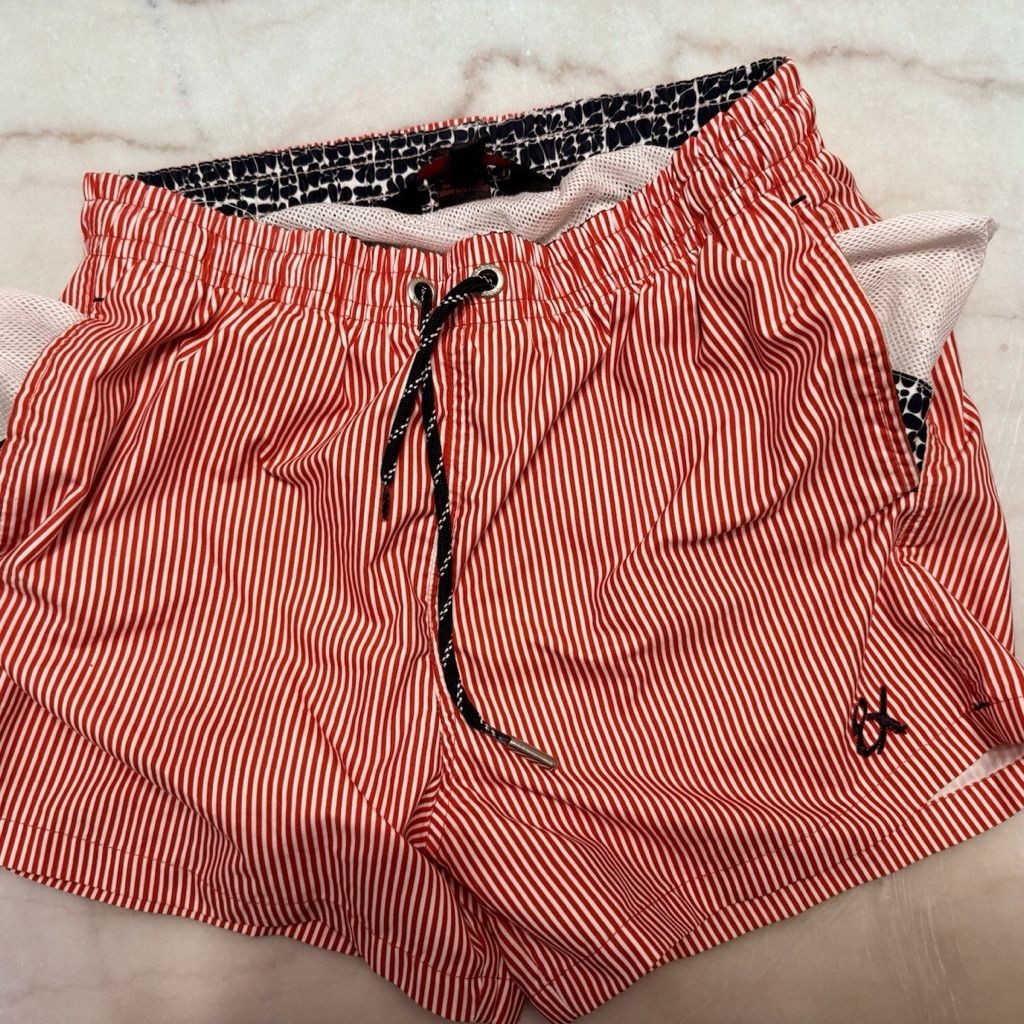 Eight X Eight X Lined Shorts, Sz Small; red striped hybrid shorts Size US 30 / EU 46 - 2 Thumbnail