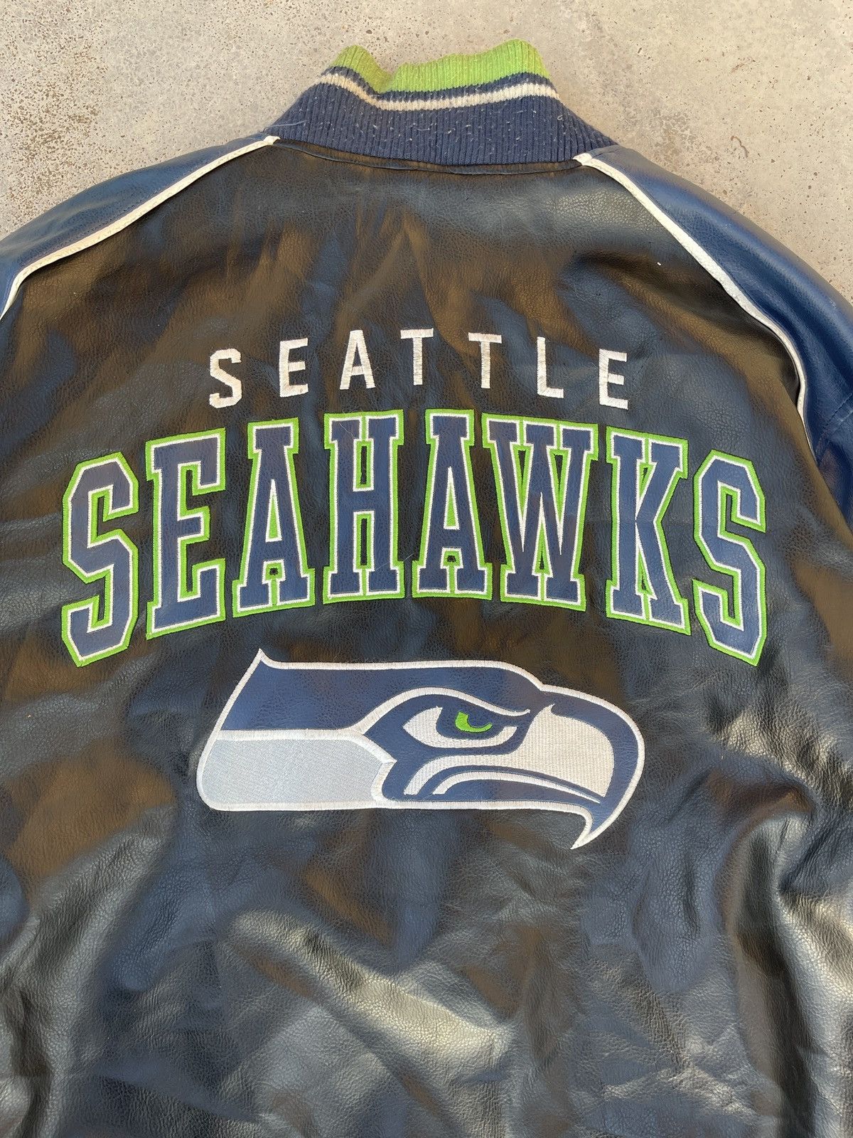 NFL Seattle Seahawks NFL Leather Man Varsity Jacket Size US XXL / EU 58 / 5 - 17 Thumbnail