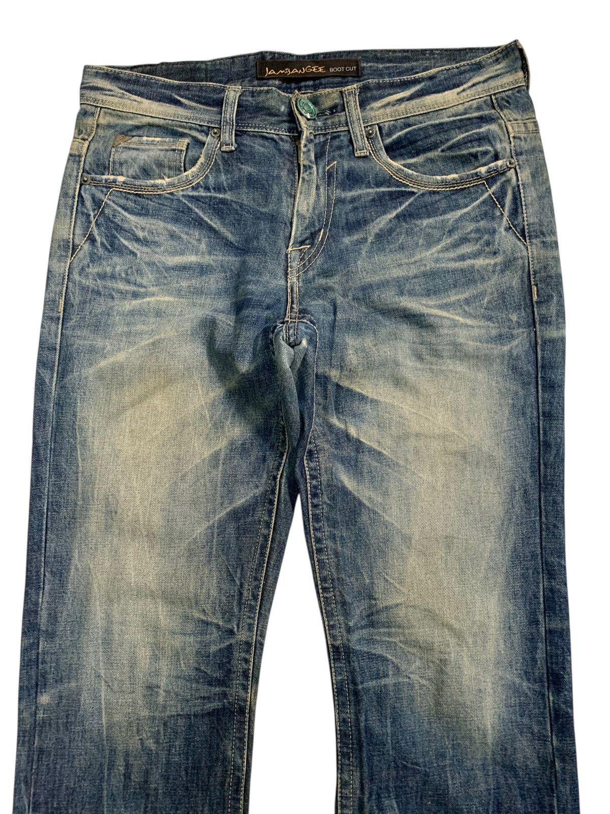 GOSTAR DE FUGA FLARE JAMBANGEE RUSTY PUNK STYLE JAPANESE DISTRESSED DENIM Size US 34 / EU 50 - 5 Thumbnail