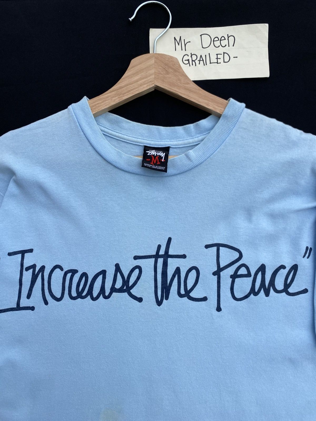 Stussy Rare Vintage Stussy "Increase the Peace " Tshirt Size US M / EU 48-50 / 2 - 1 Thumbnail