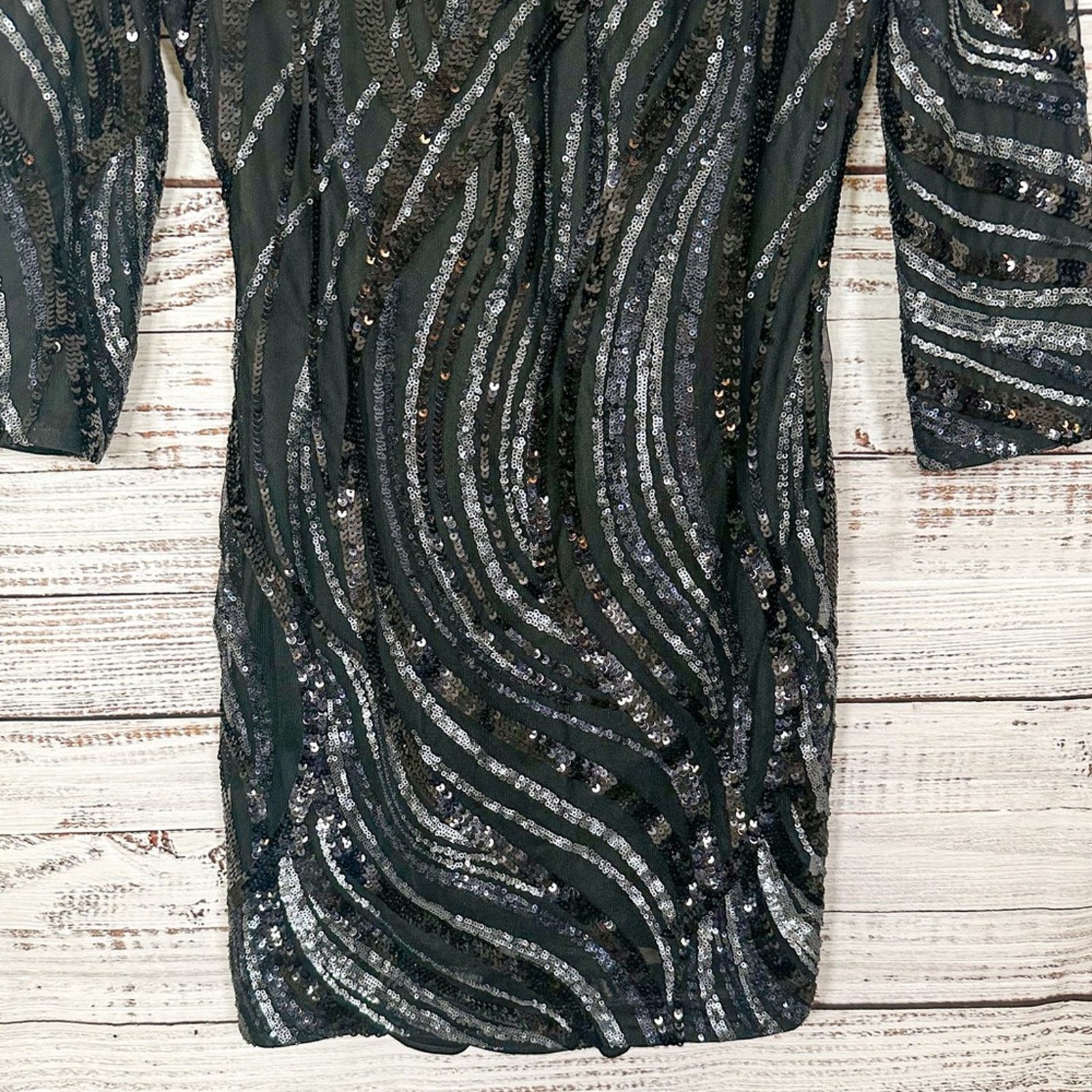 Express Express Black Sequin Mini Dress, EUC, Size 2, MSRP $128 Size XS / US 0-2 / IT 36-38 - 5 Thumbnail