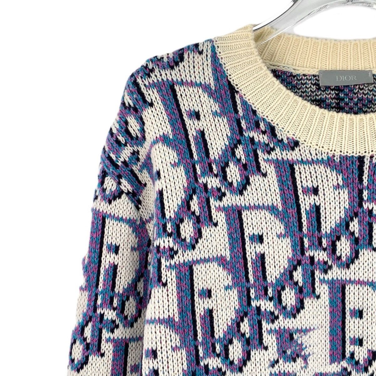 Dior Dior Wool All-over Printed Long Sleeve Knit Sweater K26WX Size S / US 4 / IT 40 - 3 Thumbnail