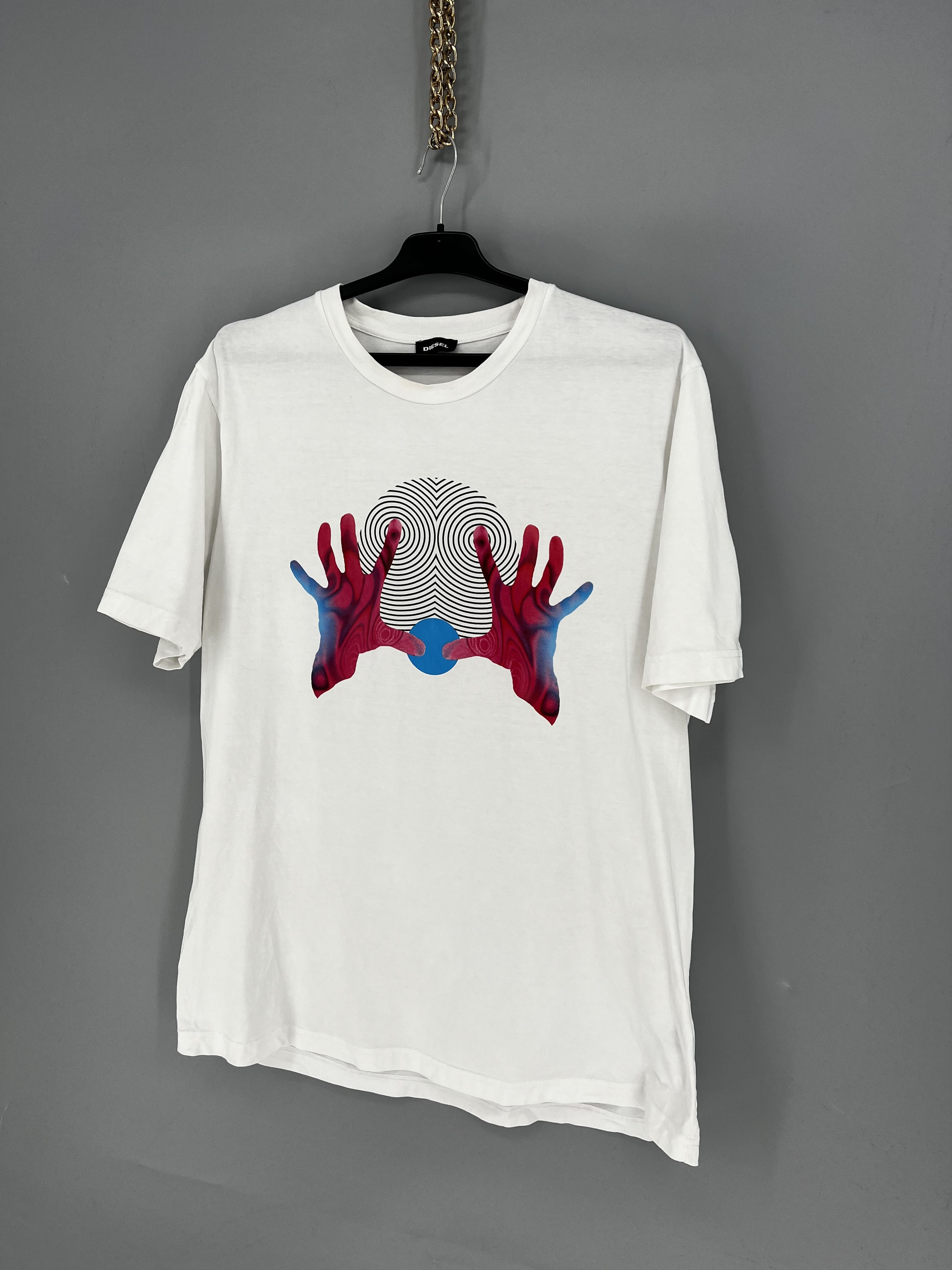 Diesel Vintage Diesel White T-Shirt Japanese Style Size US XL / EU 56 / 4 - 3 Thumbnail