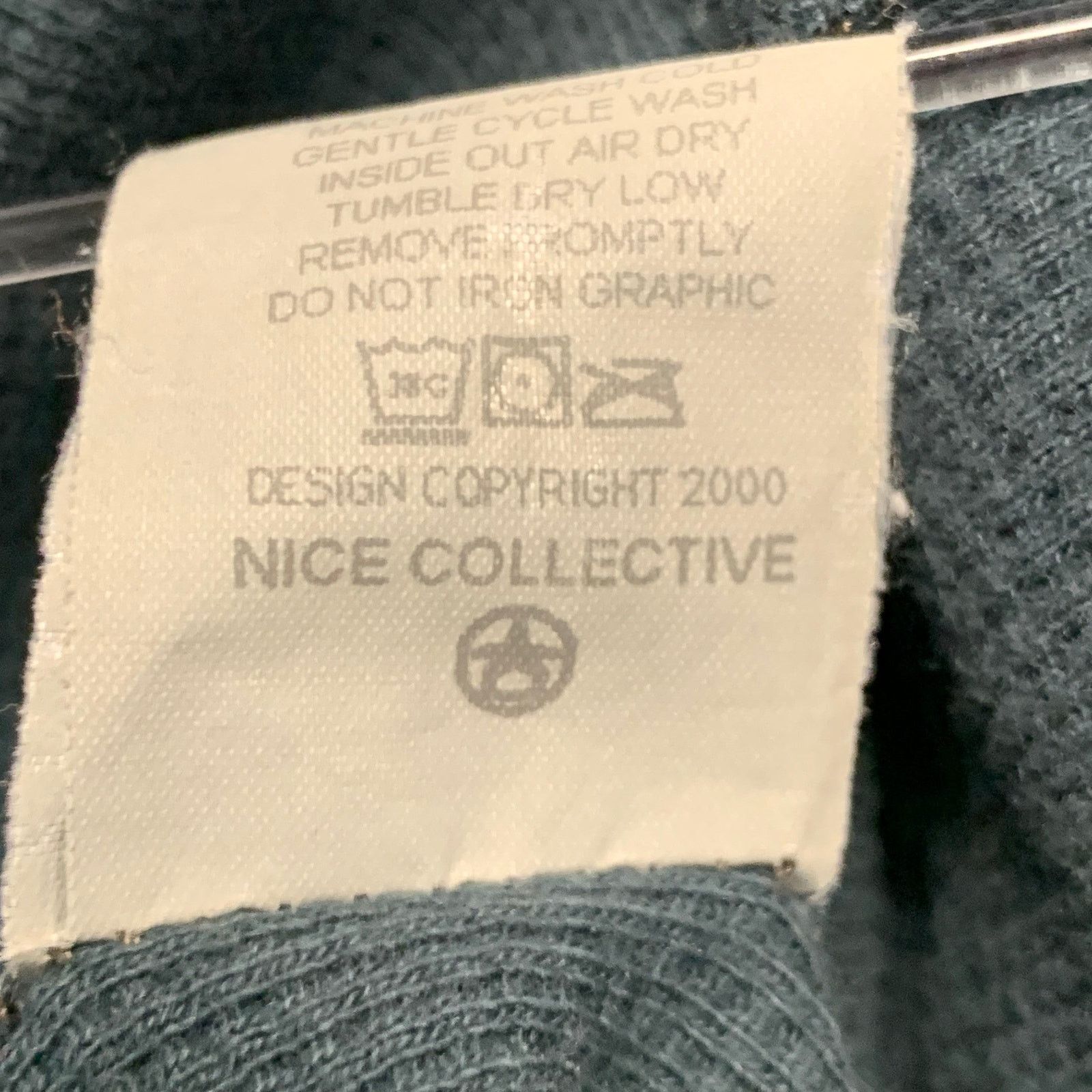 Nice Collective NICE COLLECTIVE M Green Waffle Knit Cotton Hoodie Sweatshirt Size US M / EU 48-50 / 2 - 10 Thumbnail