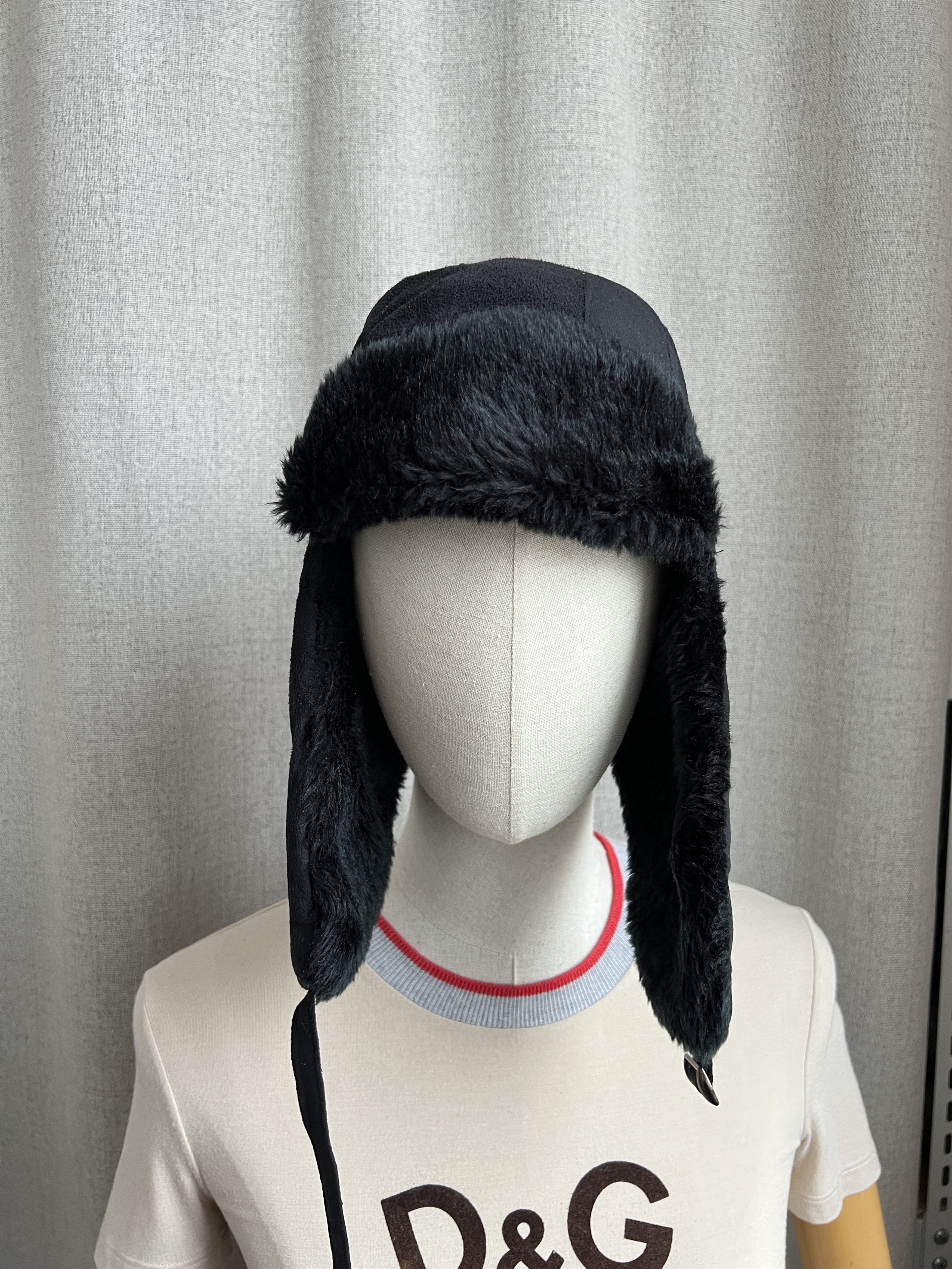 Vintage Y2K Faux Fur Black Reversible Ushanka Hat Floppy Ears Size ONE SIZE - 4 Thumbnail