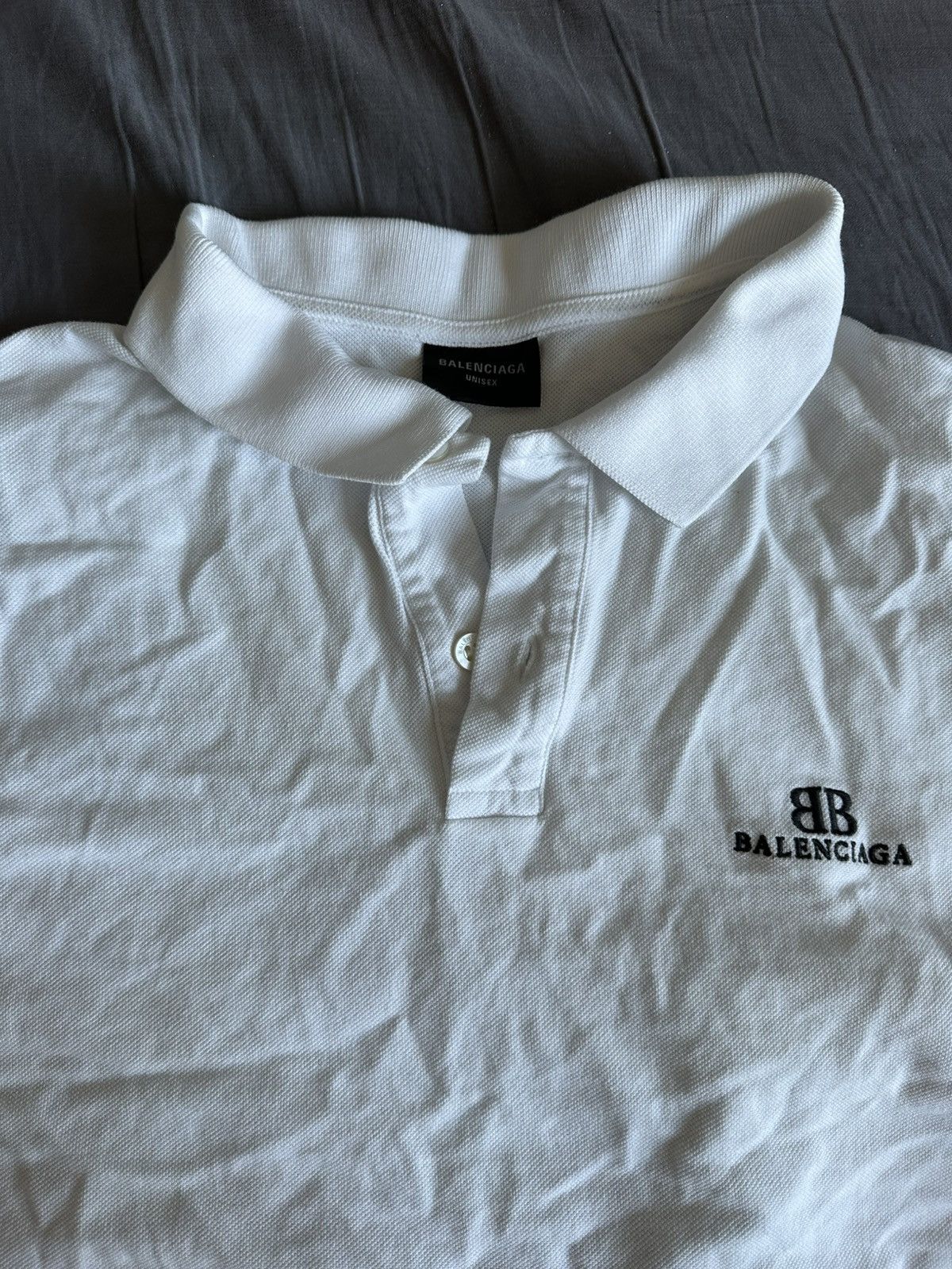 Balenciaga BALENCIAGA OVERSIZED BB LOGO POLO SHIRT – WHITE – SIZE 3 Size US L / EU 52-54 / 3 - 6 Thumbnail