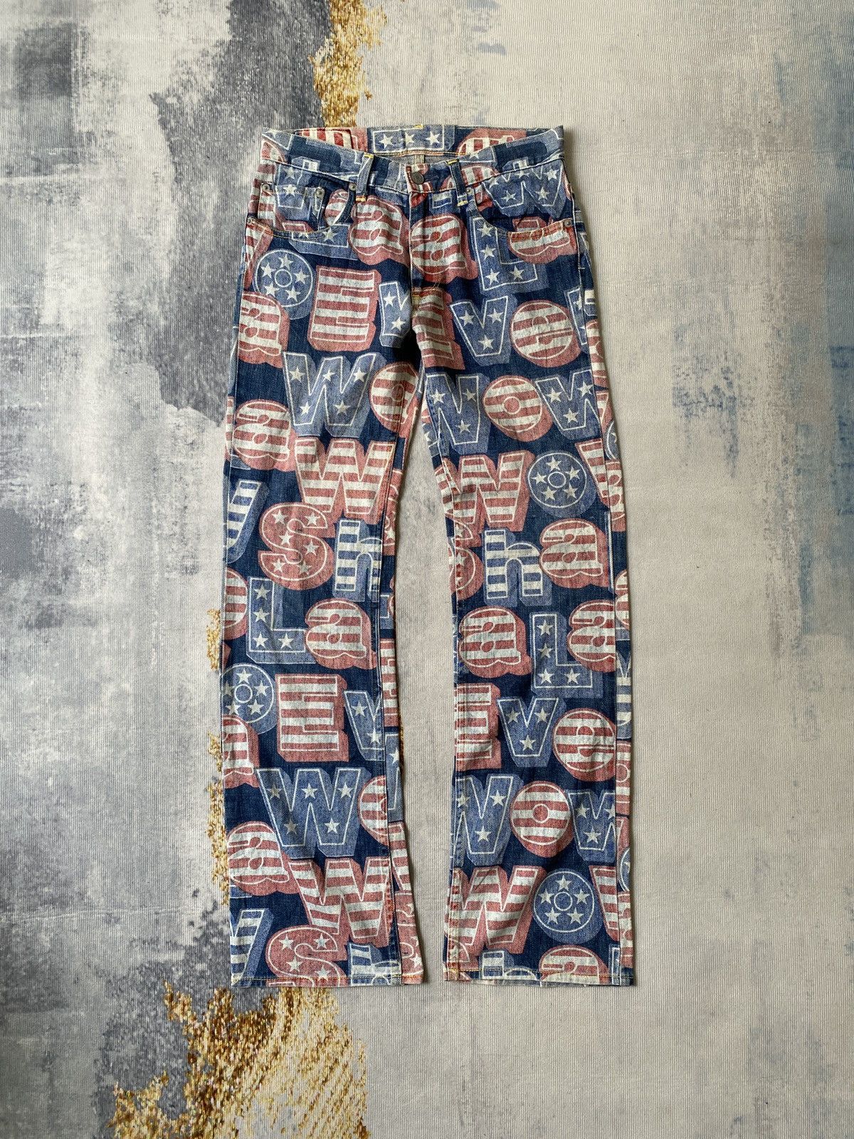 Hysteric Glamour AW1998 Japanese Brand Hysteric Glamour Overprint Jeans Size US 28 / EU 44 - 2 Thumbnail