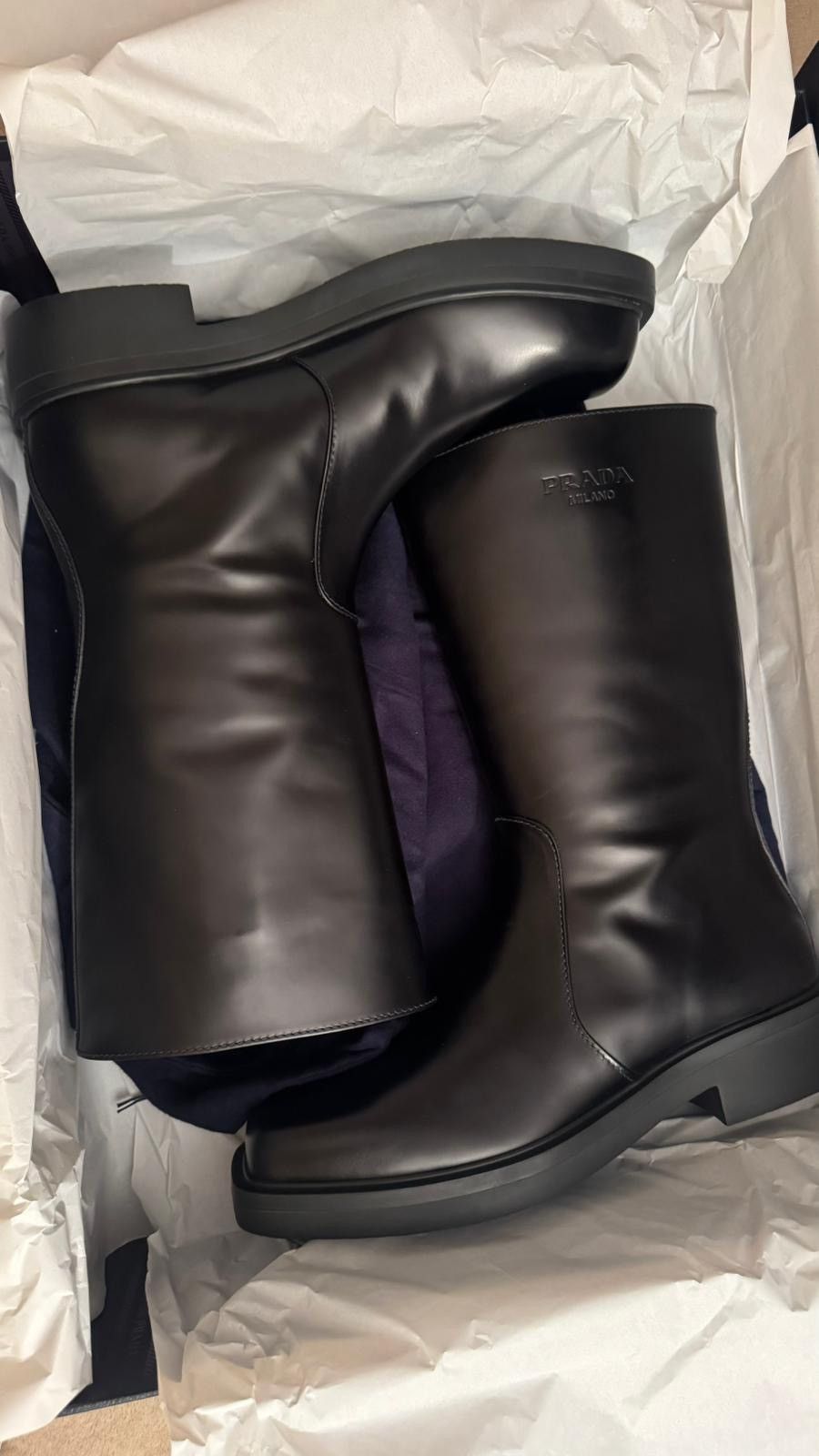 Prada Brushed Tall Leather Chelsea boots Size US 8 / EU 41 - 5 Thumbnail