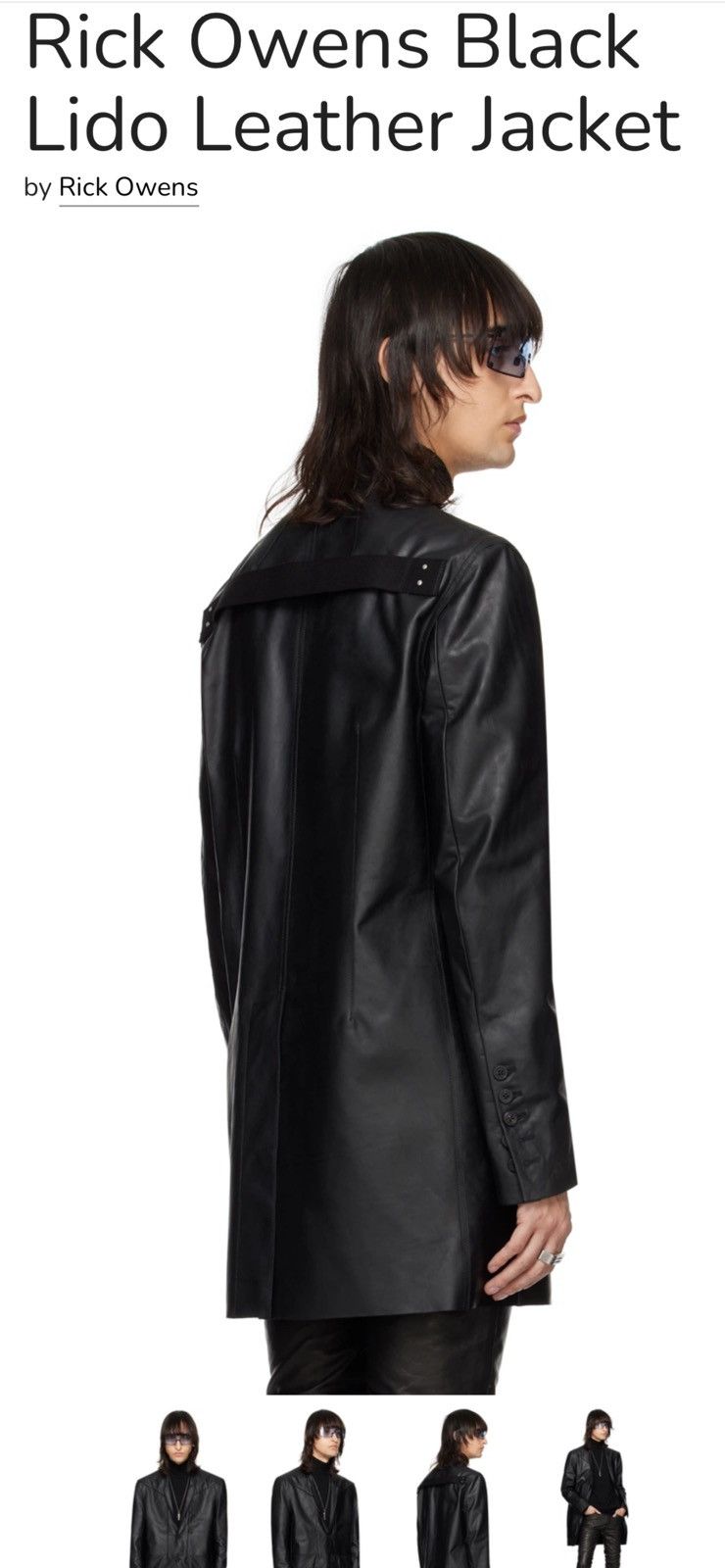 Rick Owens Rick Owens men’s leather coat. 54/44. $5100 Size US L / EU 52-54 / 3 - 2 Thumbnail