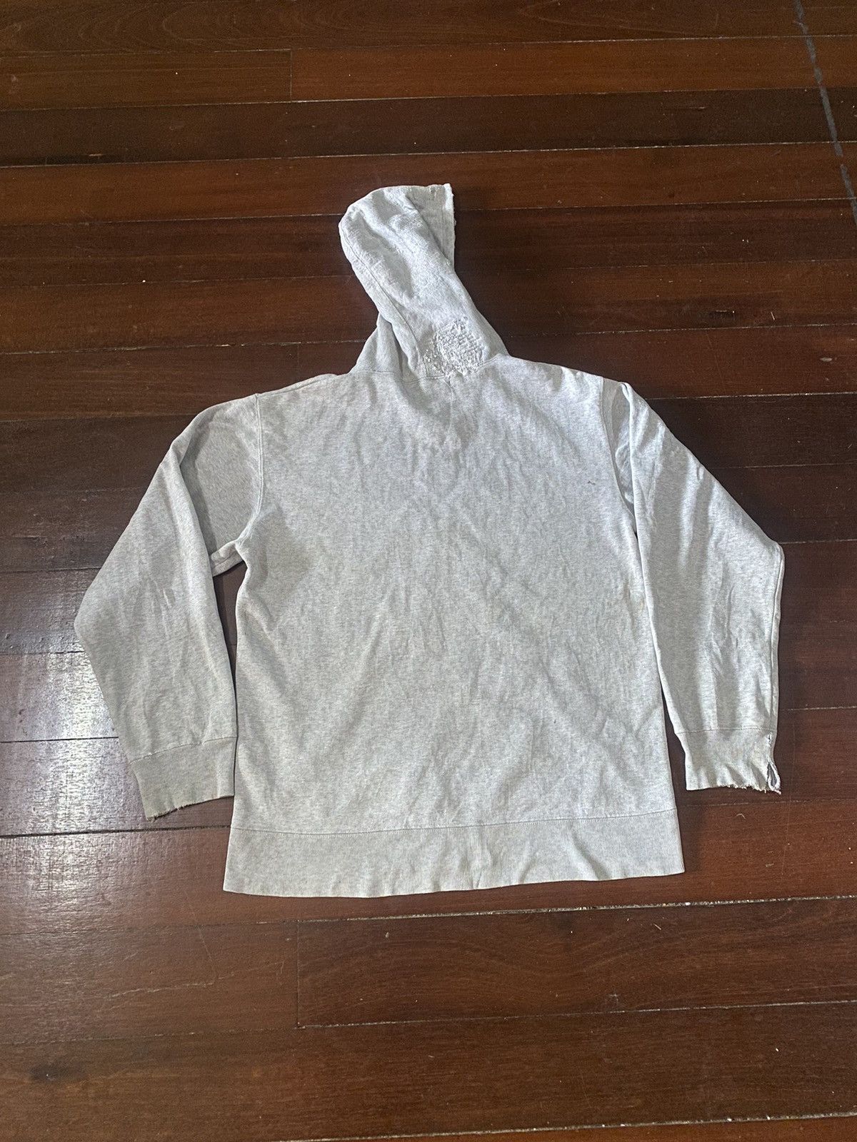 Hypebeast FIRE 🔥 VINTAGE SUPREME NY ZIP UP HOODIE DISTRESSED REWORK Size US L / EU 52-54 / 3 - 15 Thumbnail