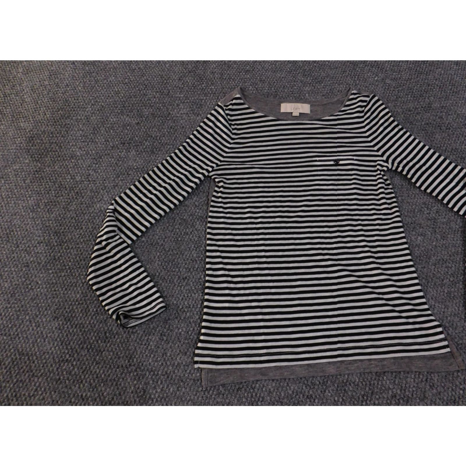 Loft Ann Taylor Loft Shirt Womens XS Wool Blend Striped Long Sleeve Pullover Sweater Size XS / US 0-2 / IT 36-38 - 3 Thumbnail