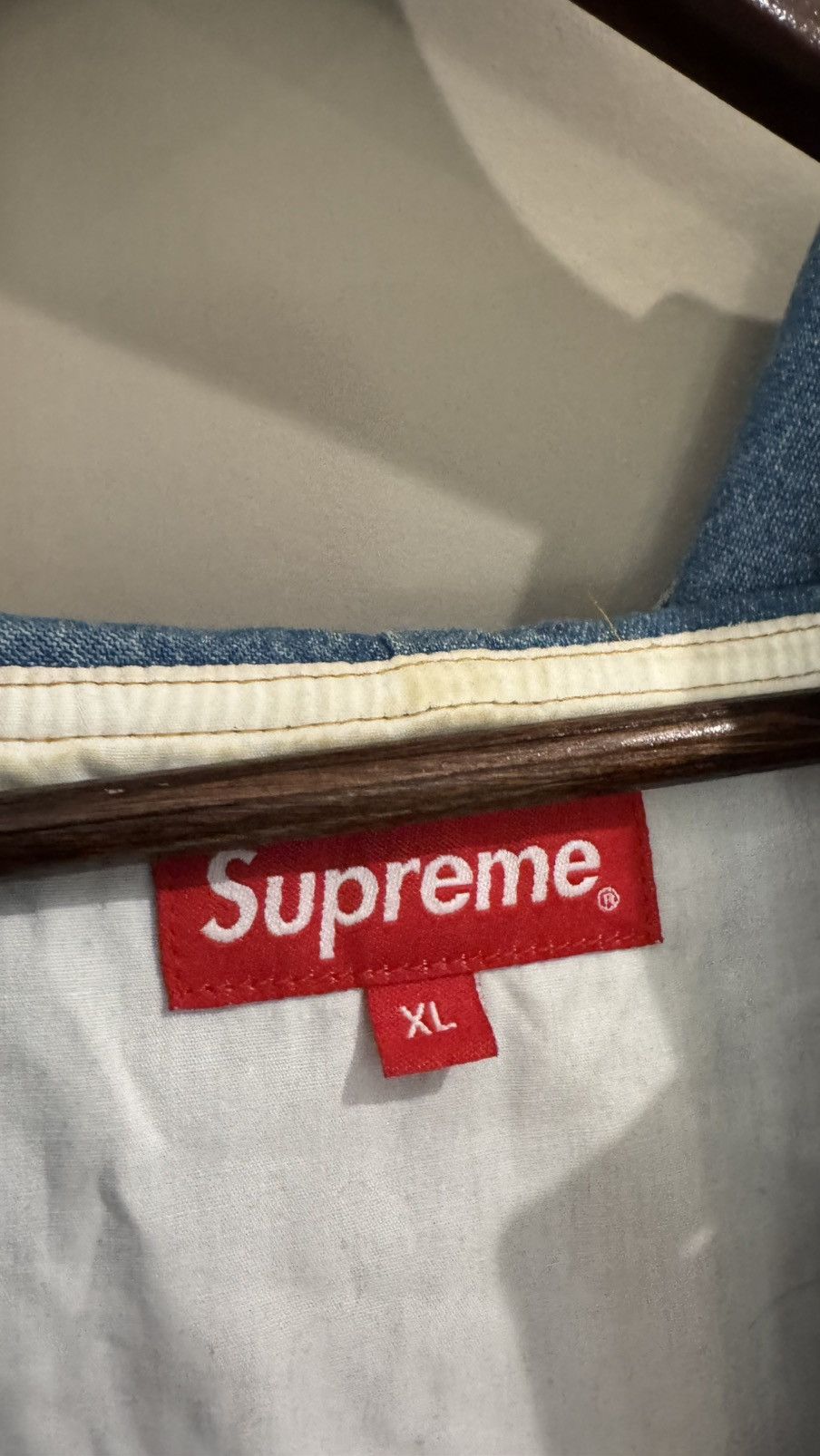 Supreme Supreme Denim Parka Jacket Coat ss14 classic logo rare Size US XL / EU 56 / 4 - 19 Thumbnail