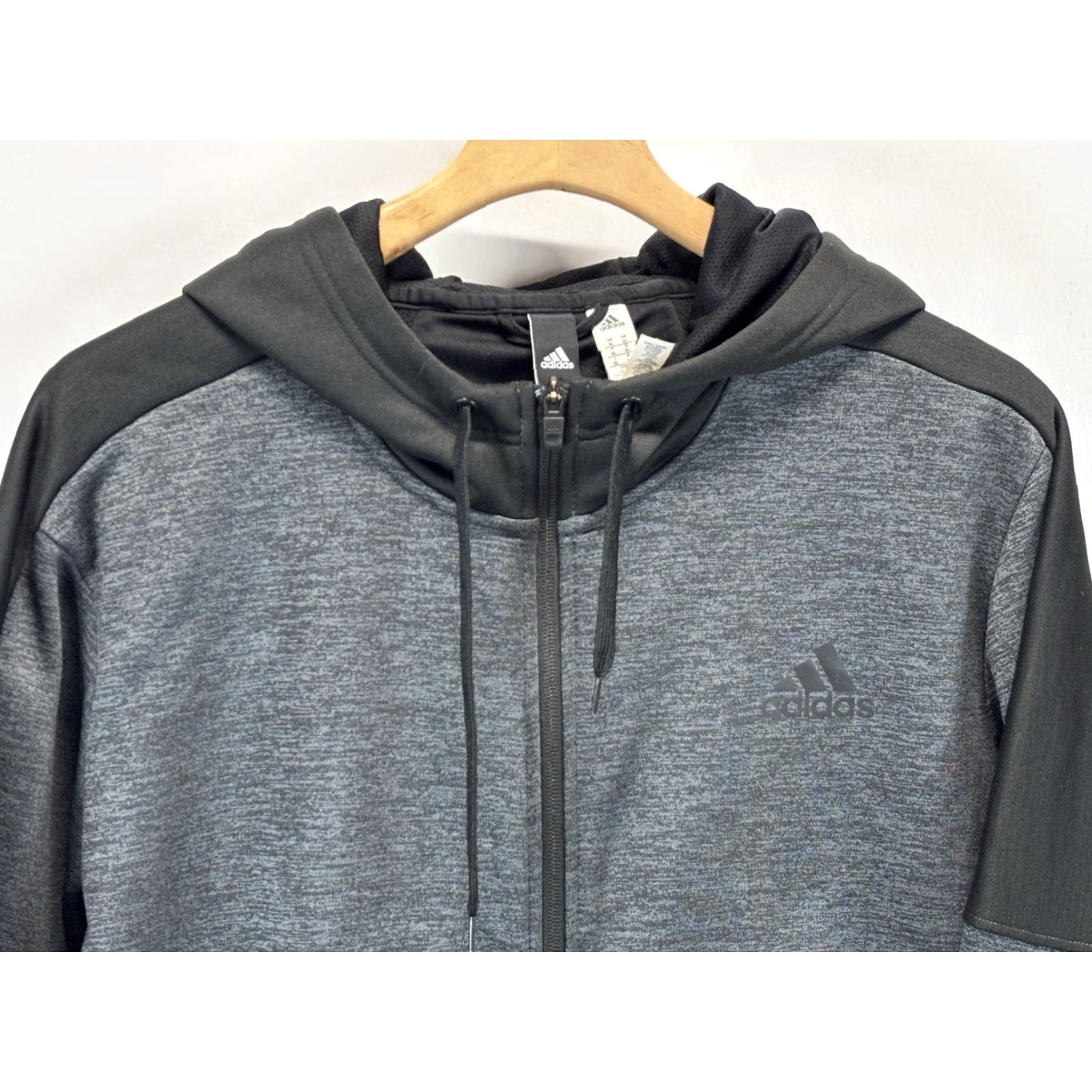 Adidas Adidas Team Issue Fleece Full Zip Hoodie Jacket Sz X-Large Mens Grey Black Size US XL / EU 56 / 4 - 2 Thumbnail
