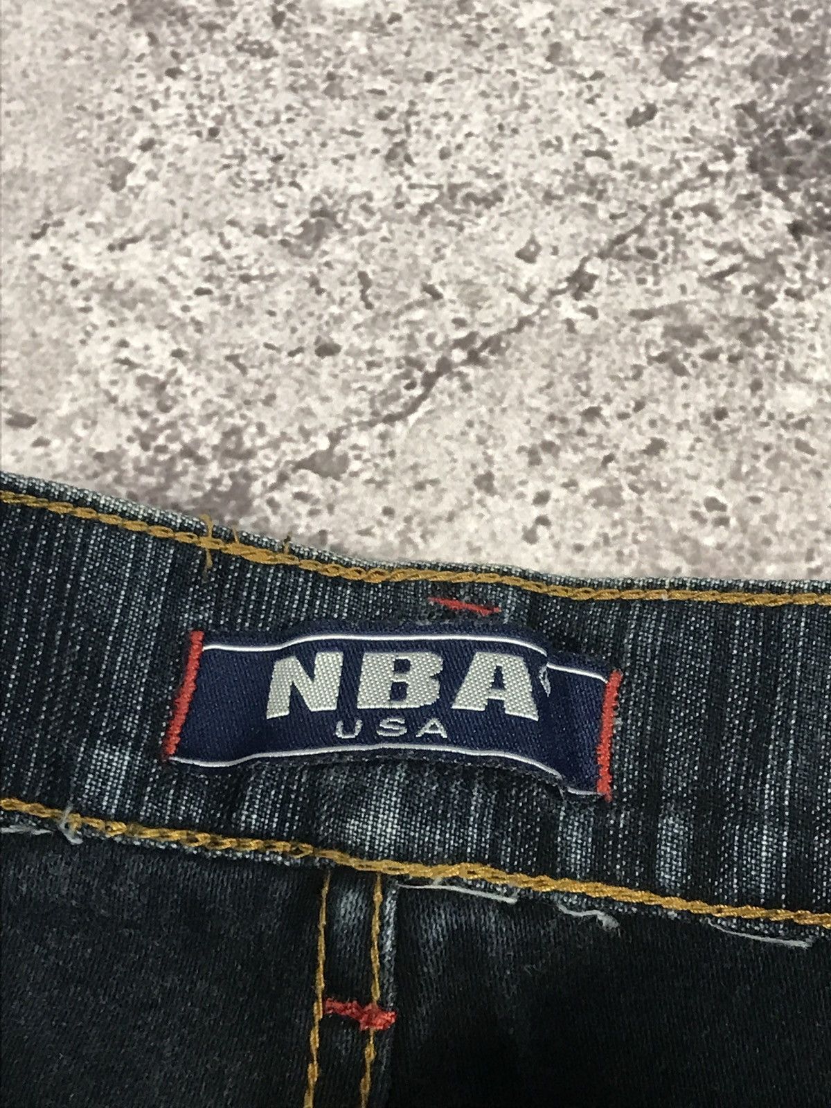 NBA Vintage Y2K Jeans NBA USA Embroiled Logo Blue 26 Size 27" / US 4 / IT 40 - 9 Thumbnail