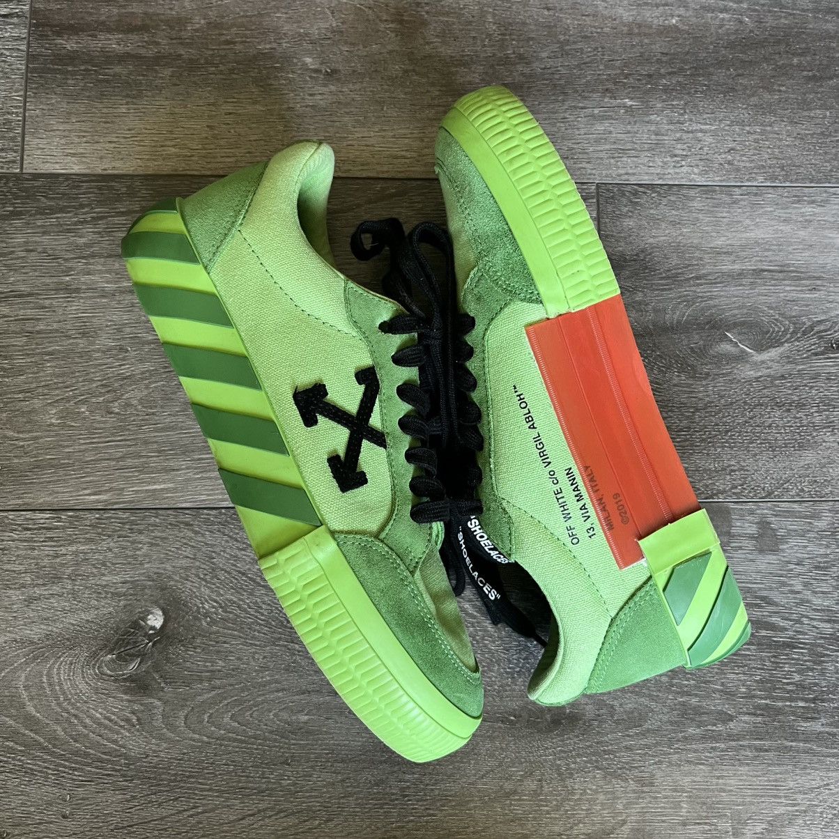 Off-White Off-White Vulc Low Green Canvas FW19 Womens Sneakers Size 38 Size US 8 / IT 38 - 1 Thumbnail