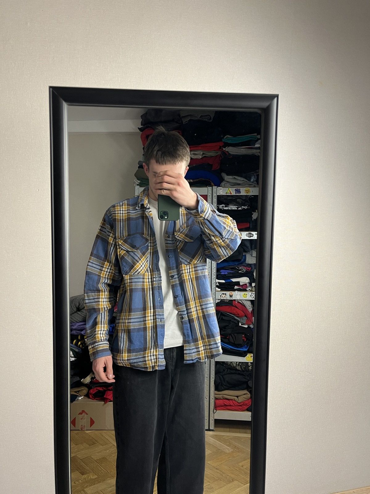 Garment Reproduction of Workers × Vintage Vintage Pure Genius 90’s Work Plaid Overshirt Rare Old Money Size US L / EU 52-54 / 3 - 2 Thumbnail