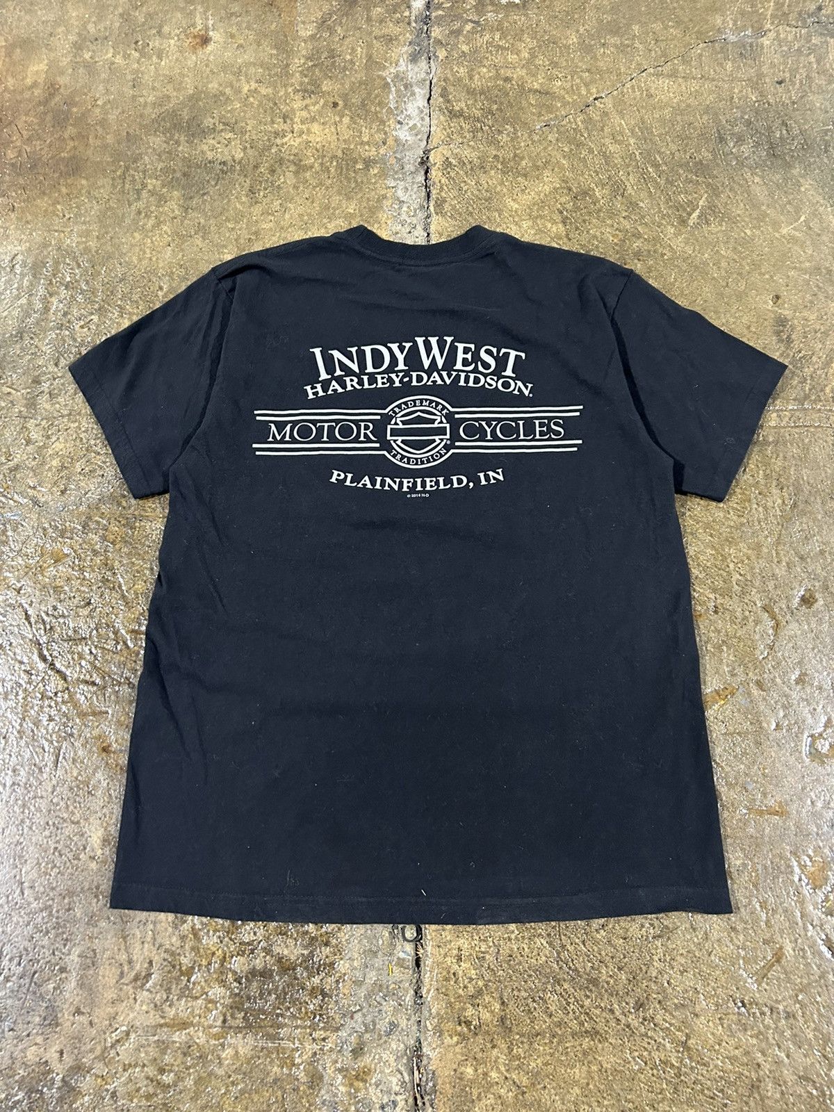 Harley Davidson × Vintage Crazy Vintage Y2K Harley Davidson Tee Grunge Biker Girl Size US L / EU 52-54 / 3 - 6 Thumbnail