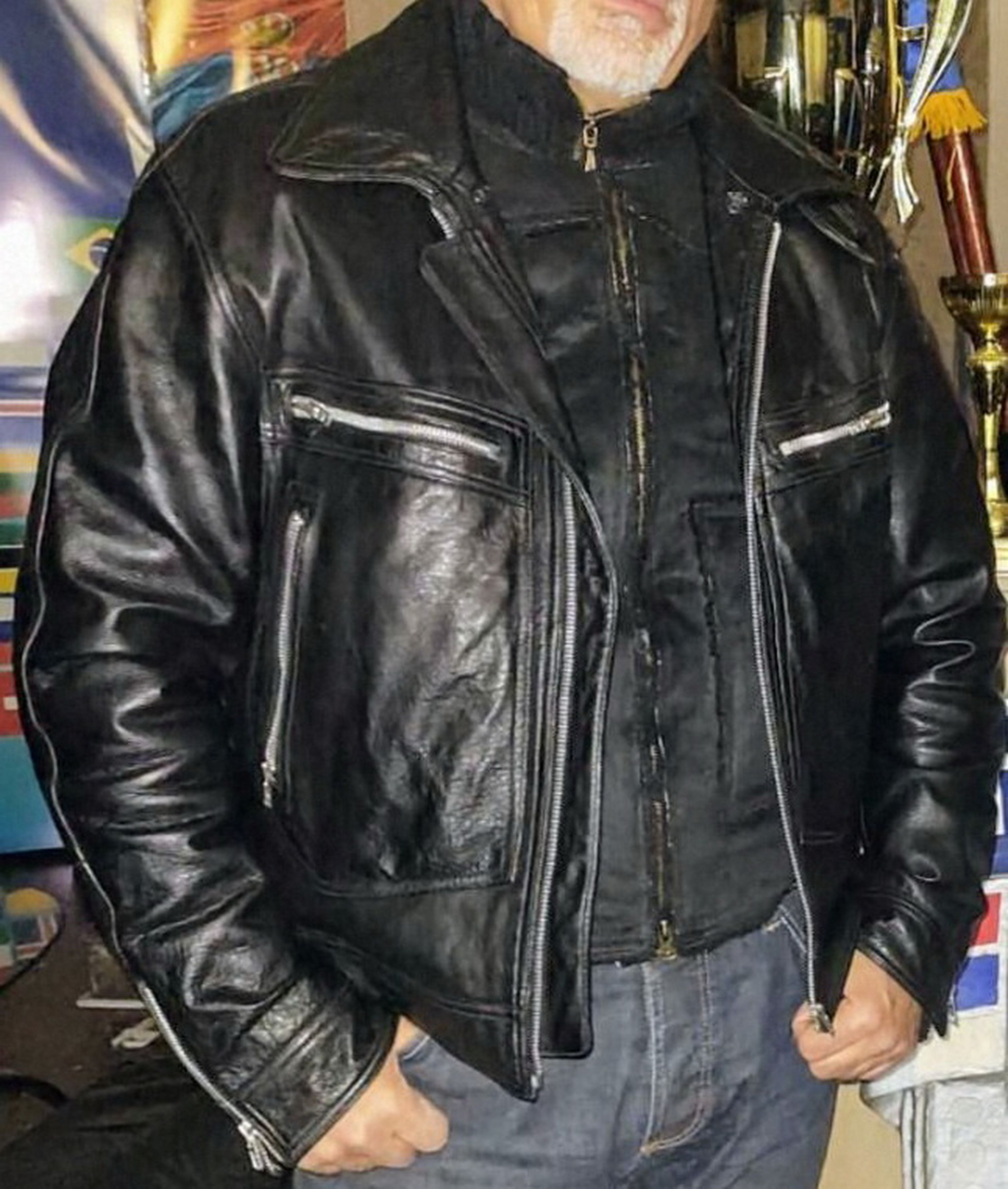 Iceberg ICEBERG Leather Jacket Italy Size US L / EU 52-54 / 3 - 2 Thumbnail