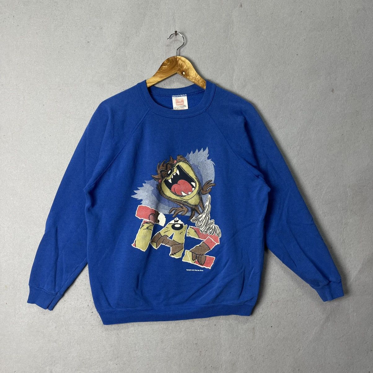 Warner Bros Vintage 1995 Tasmanian Devil Warner Bros Sweatshirt Size US L / EU 52-54 / 3 - 1 Thumbnail