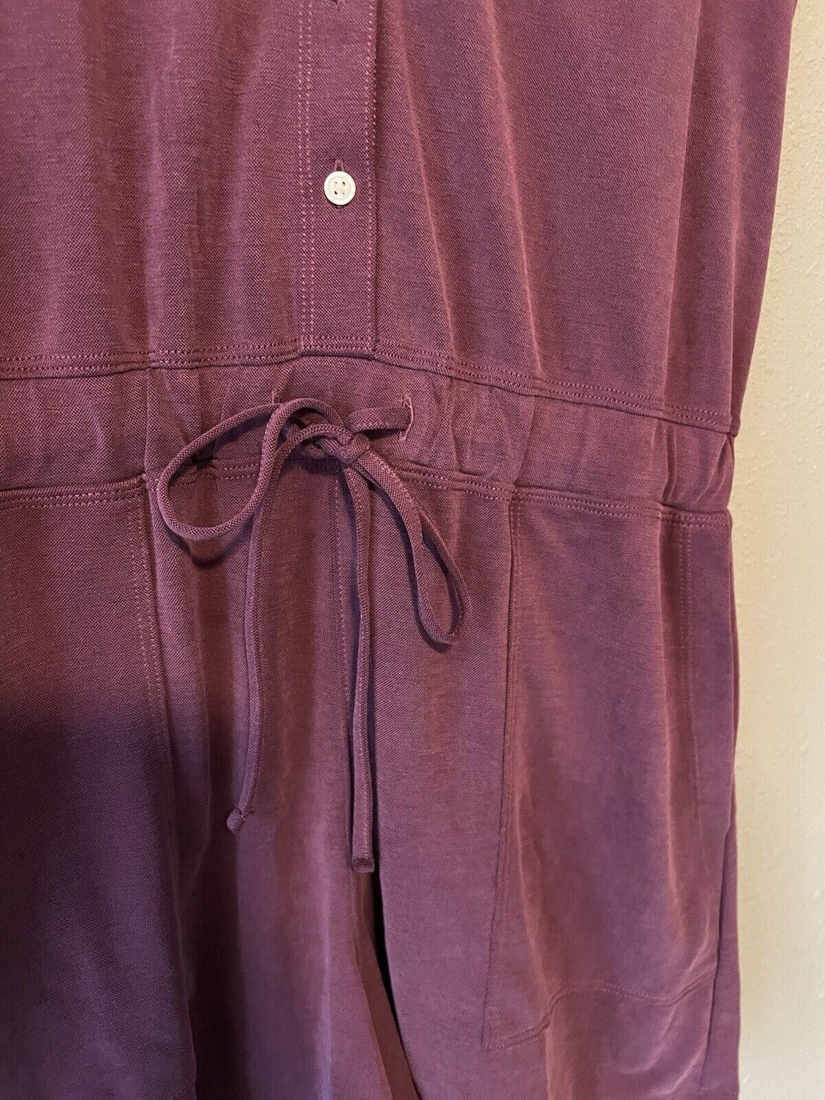 Designer Lou & Grey Sandwashed Sleeveless Romper Italian Plum NWT! Size 28" / US 6 / IT 42 - 3 Thumbnail