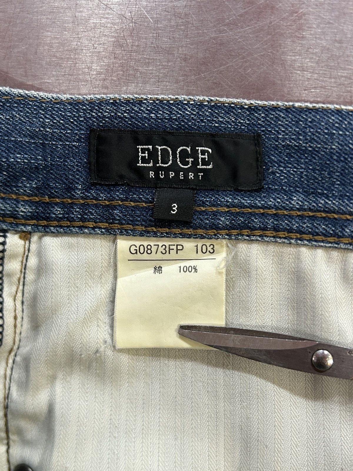 Japanese Brand Vintage Edge Rupert Skull Scriptures Jeans Size US 32 / EU 48 - 14 Thumbnail