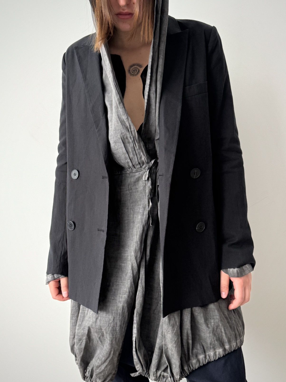 Designer Jenni Kayne ‘Jones’ Women’s Double Breasted Black Blazer Size M / US 6-8 / IT 42-44 - 2 Thumbnail