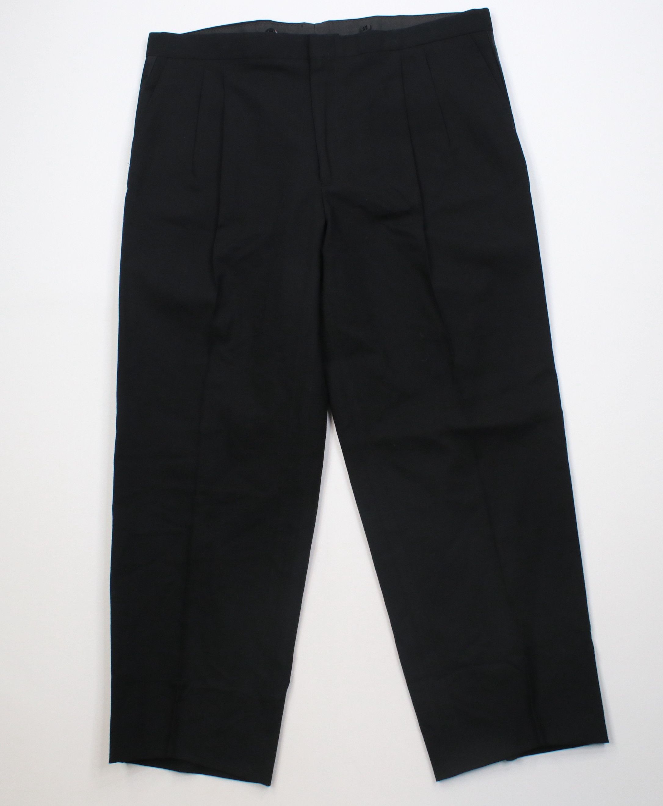 Vintage Vintage 70s Streetwear Wide Leg Tuxedo Pants Black USA Size US 40 / EU 56 - 1 Thumbnail