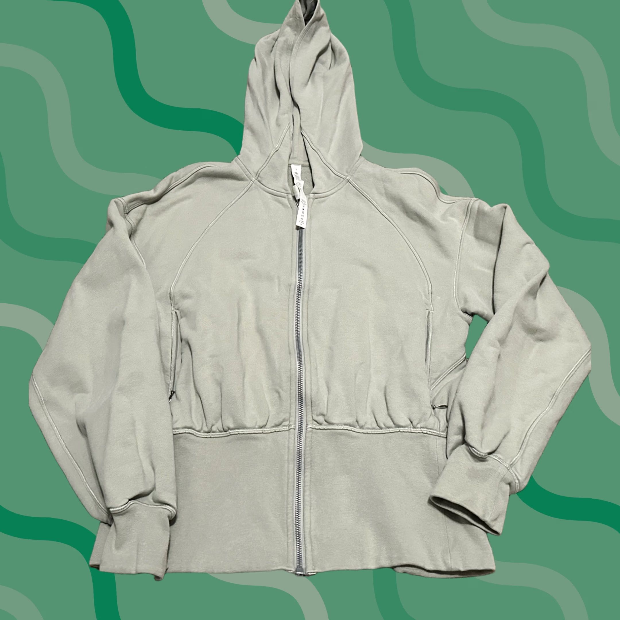 Lululemon Lululemon Hoodie Womens Green Size 6 Full Zip Performance Yoga Gym Hugged Waist Size M / US 6-8 / IT 42-44 - 1 Thumbnail