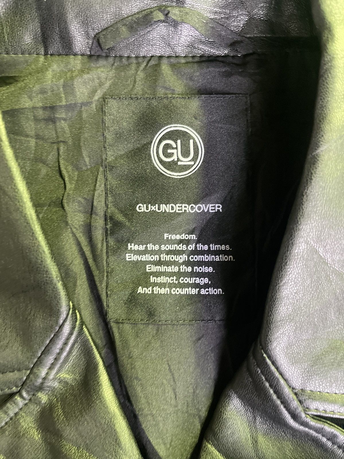 GU × Undercover GU UNDERCOVER Faux Leather Rider Jacket - Rare Collab Size US S / EU 44-46 / 1 - 3 Thumbnail
