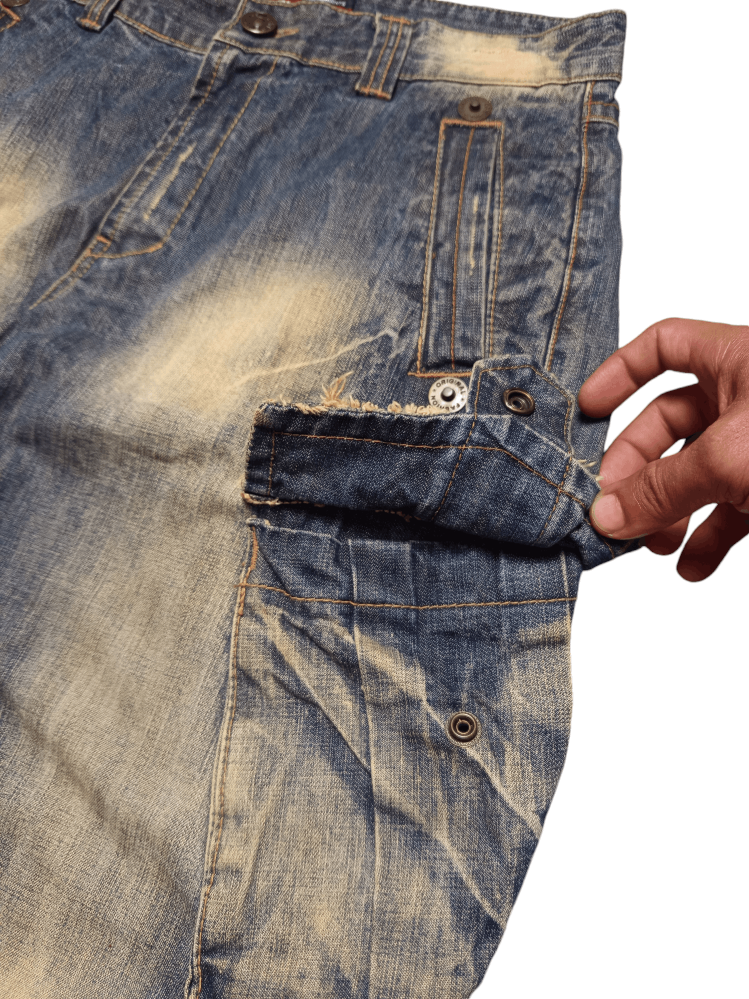 Vintage Rusty Distressed Jean Baggy Grunge Cargo Size US 31 - 6 Thumbnail
