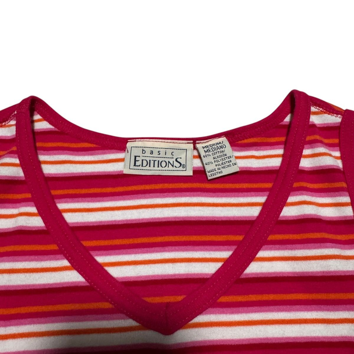 Basic Editions Vintage Basic Editions Striped Tank Top Women's Medium Size M / US 6-8 / IT 42-44 - 3 Thumbnail