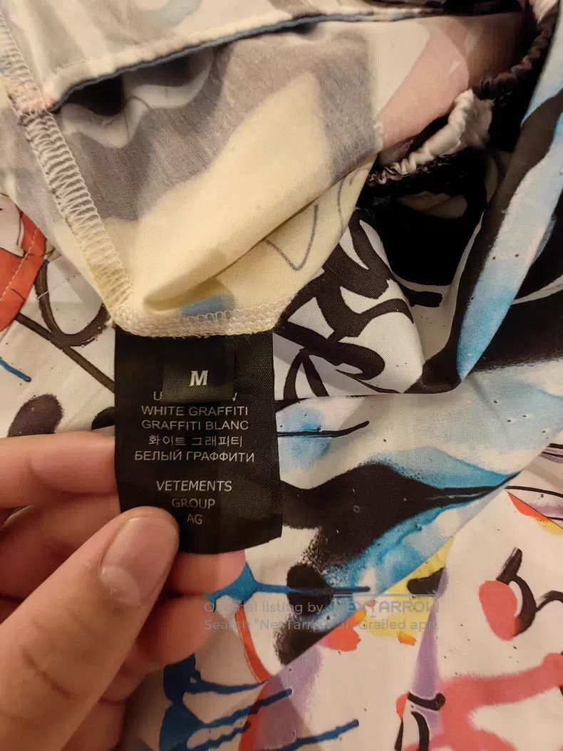 Vetements Vetements size M White Graffiti Long Pants Size US 27 - 4 Thumbnail