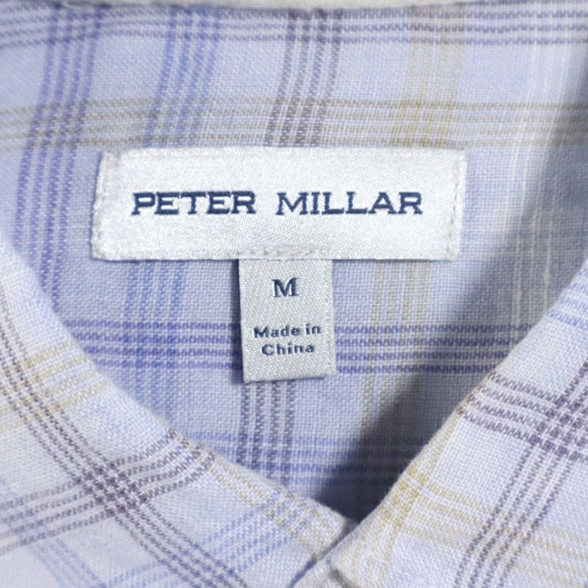 Peter Millar Peter Millar Beachwood Linen Plaid Button Down Shirt Lavender Men's M Size US M / EU 48-50 / 2 - 5 Thumbnail