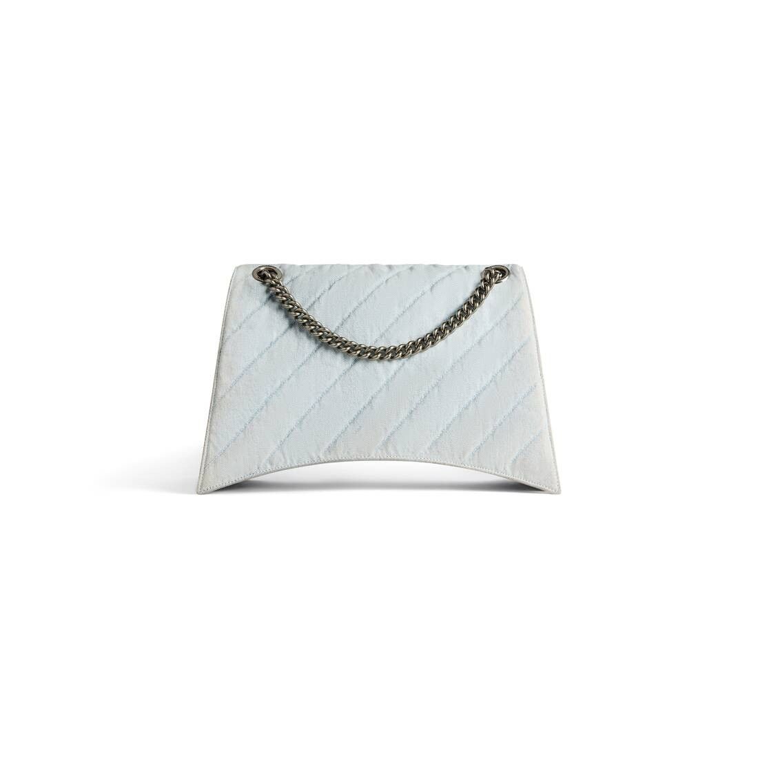 Balenciaga o1mt1gz0525 Size: OS / Crush Large Chain Bag Quilted Denim Size ONE SIZE - 4 Thumbnail