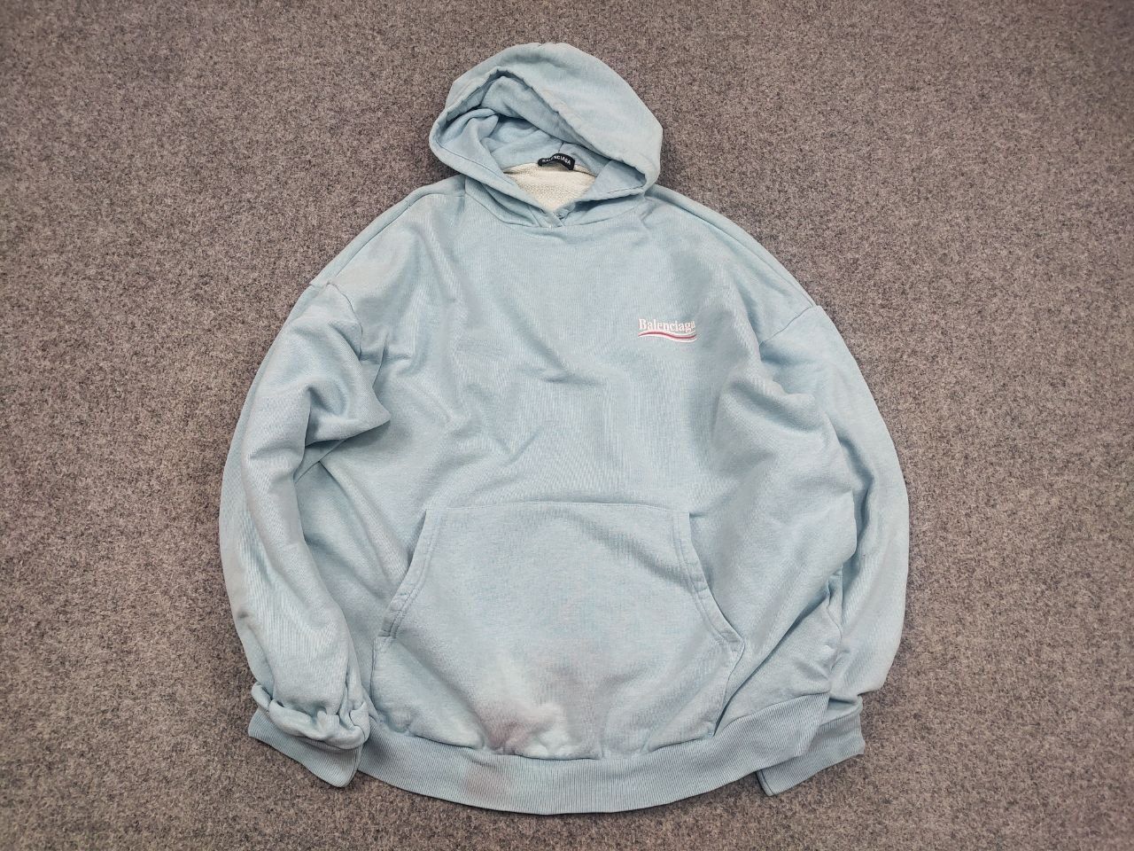 Vintage Balenciaga Political Campaign Logo Oversized Used Hoodie Size US M / EU 48-50 / 2 - 2 Thumbnail