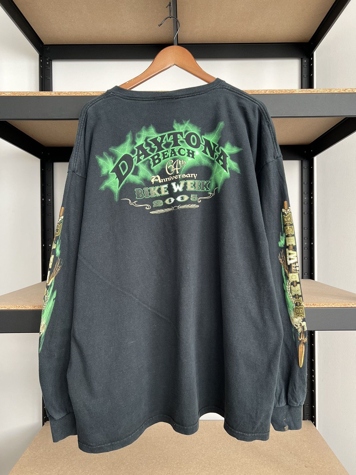 Vintage Vintage 2005 Bike Week Daytona Beach Skeleton Flame Fire Size US XXL / EU 58 / 5 - 2 Thumbnail