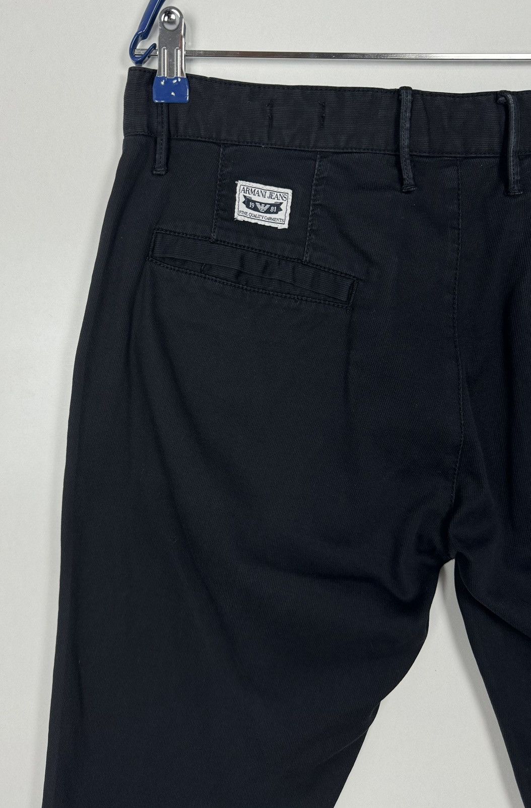 Armani Armani Jeans Slim Fit PS15 Navy Cotton Pants Size US 32 / EU 48 - 14 Thumbnail