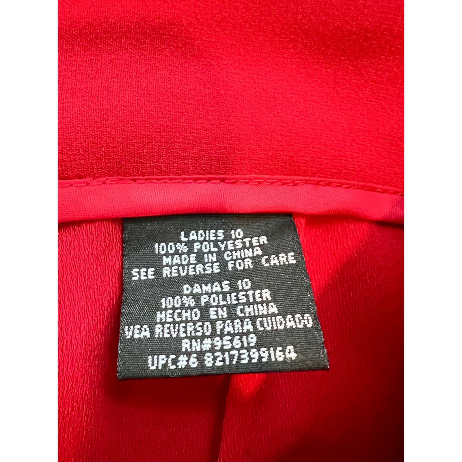 George George Ultra High Rise Straight Leg Red Dress Pants Size 10 Size 32" / US 10 / IT 46 - 6 Thumbnail