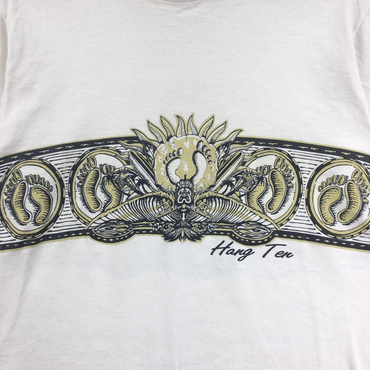 Hang Ten Vtg 80’ HANG TEN SURFING Hawaii Foot Logo Tee Shirt Size US M / EU 48-50 / 2 - 3 Thumbnail