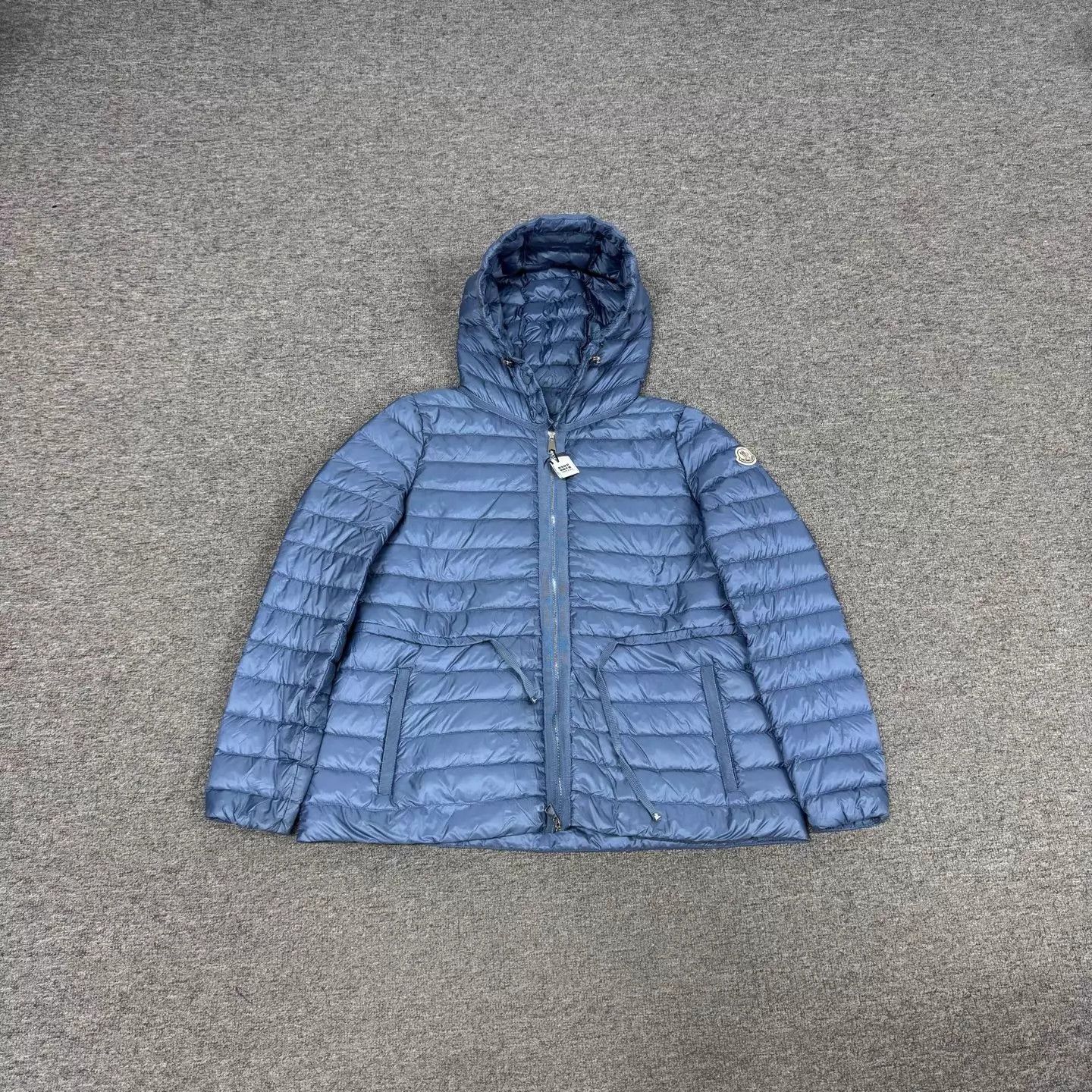 Moncler Moncler Raie Blue Lightweight Hooded Down Jacket Size 2 Size XS / US 0-2 / IT 36-38 - 1 Thumbnail