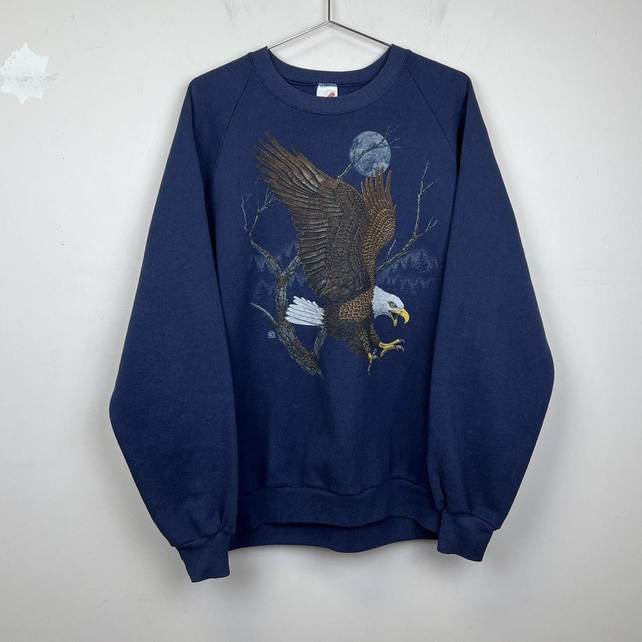 Jerzees Vintage Jerzees Eagle Graphic Sweatshirt 90s USA Size US XL / EU 56 / 4 - 1 Thumbnail
