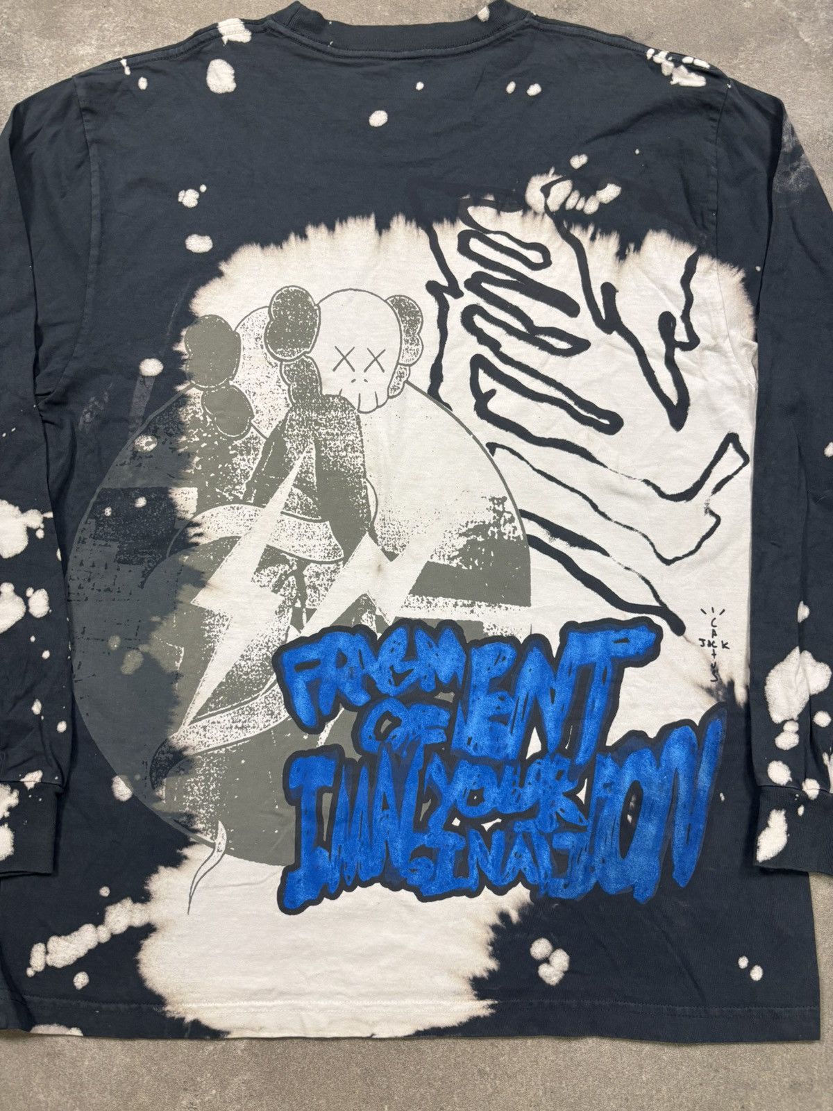 Fragment Design × Kaws × Travis Scott Travis Scott Cactus Jack x Kaws For Fragment Longsleeve,Grey Size US L / EU 52-54 / 3 - 6 Thumbnail