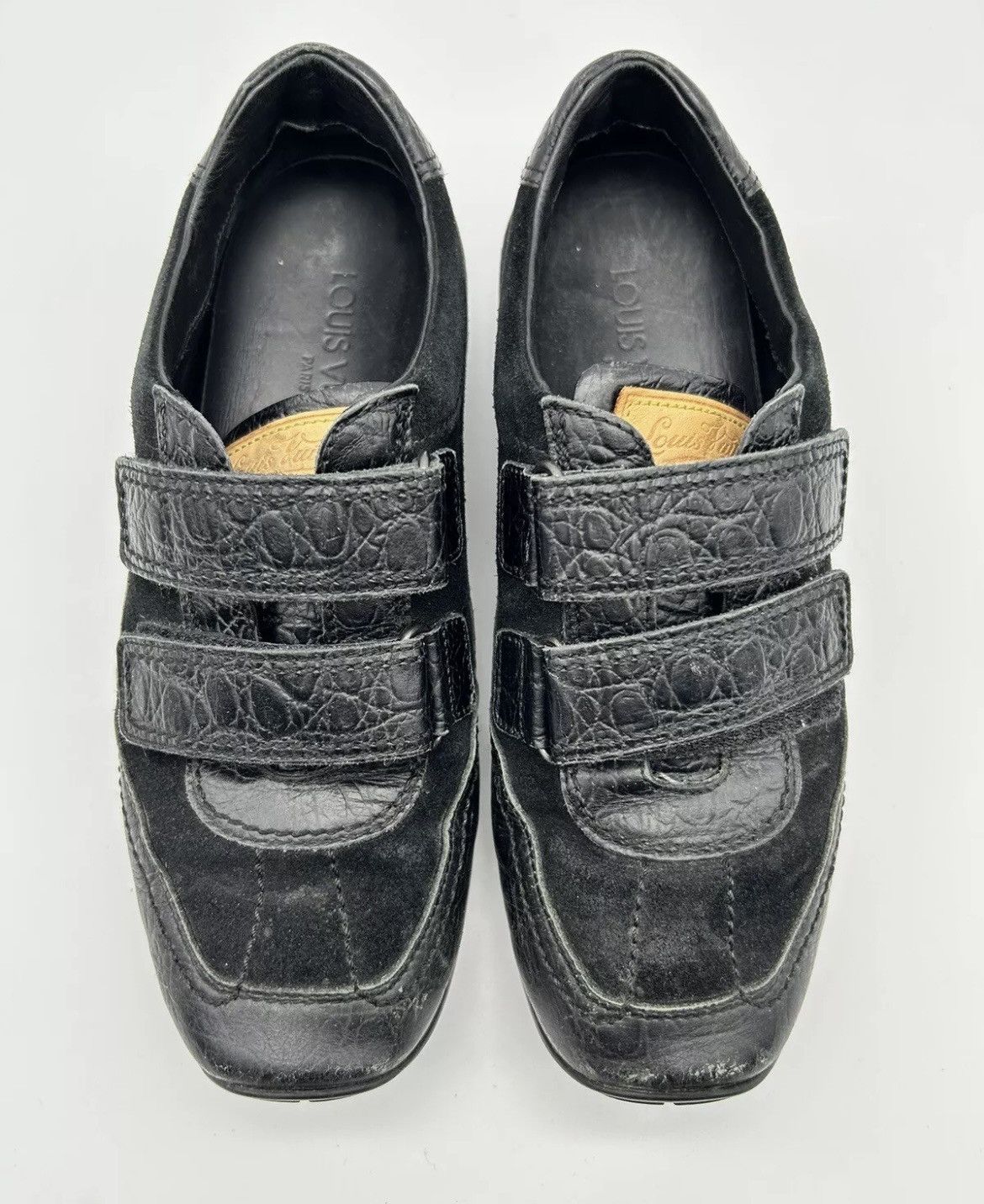 Louis Vuitton Louis Vuitton Sneakers Women Black Leather suede closure 36 Size US 5 / IT 35 - 3 Thumbnail