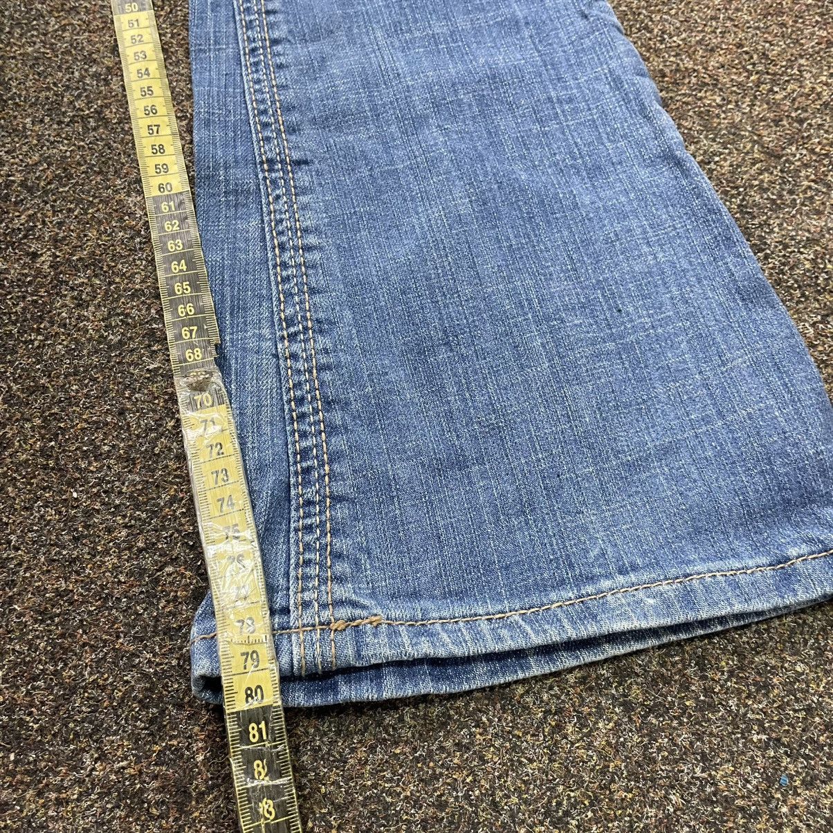 Vintage Y2K Vintage Flared Bootcut Jeans Sun Faded Skate Baggy Logo Size 32" / US 10 / IT 46 - 7 Thumbnail