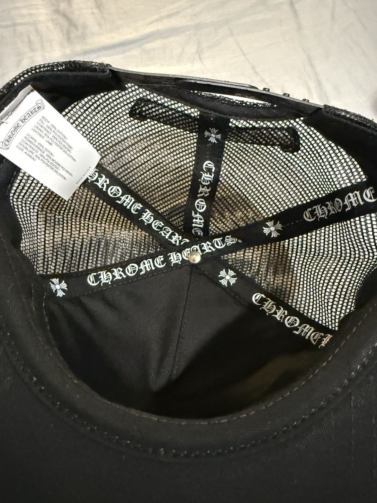 Chrome Hearts Chrome Hearts Black Cemetery Hat Black Patches Size ONE SIZE - 4 Thumbnail