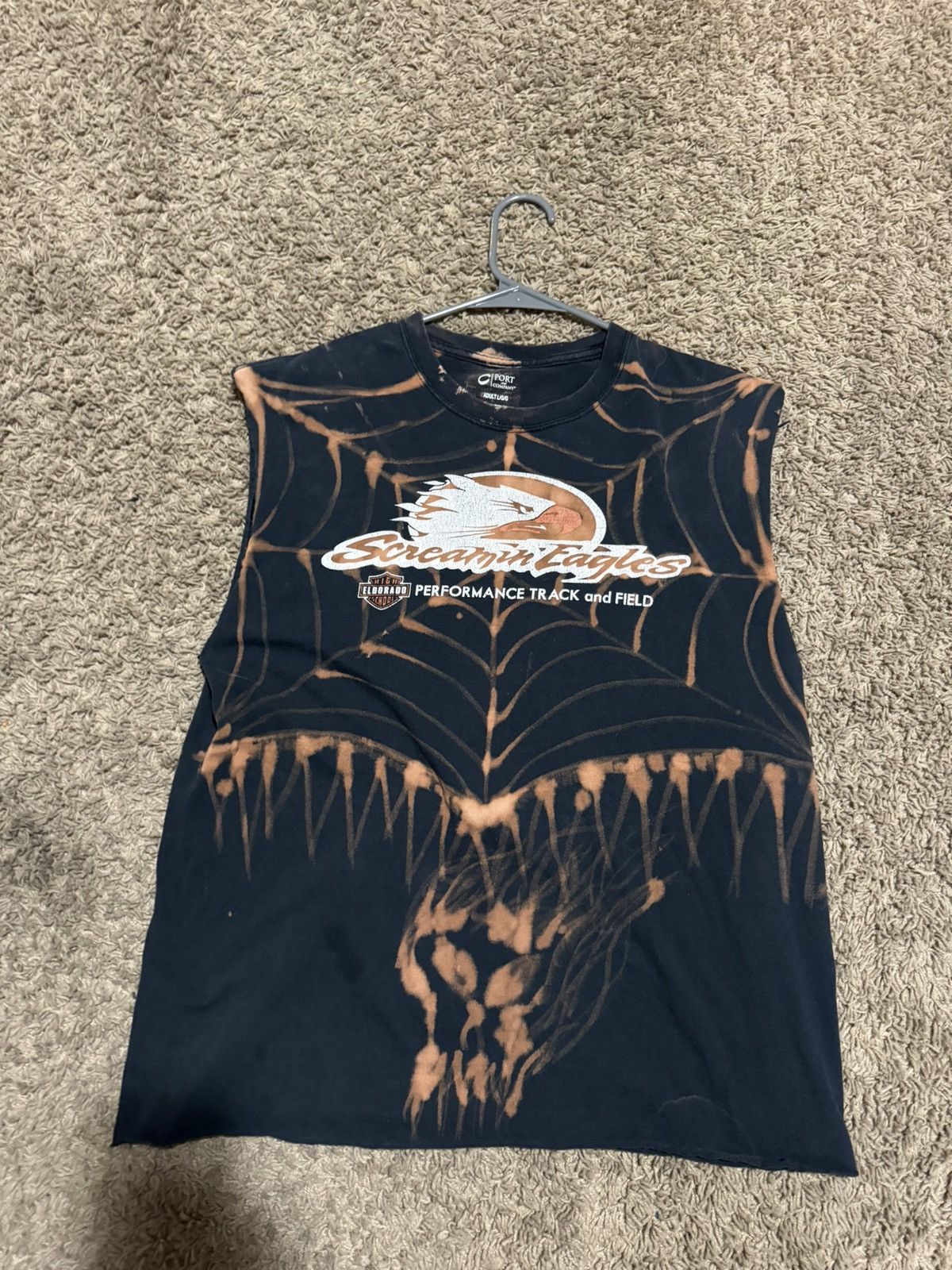 Vintage bleach dye biker shirt Size US L / EU 52-54 / 3 - 1 Thumbnail