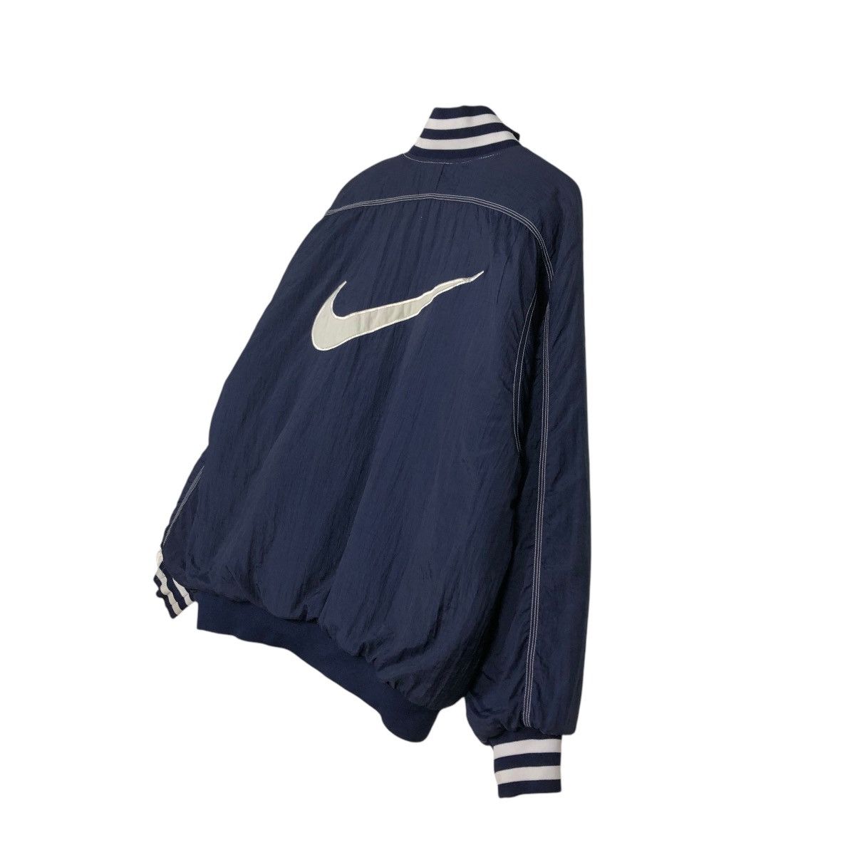 Nike 🔥VINTAGE BOMBER JACKET NIKE HALF ZIPPER BIG SWOOSH Size US M / EU 48-50 / 2 - 12 Thumbnail